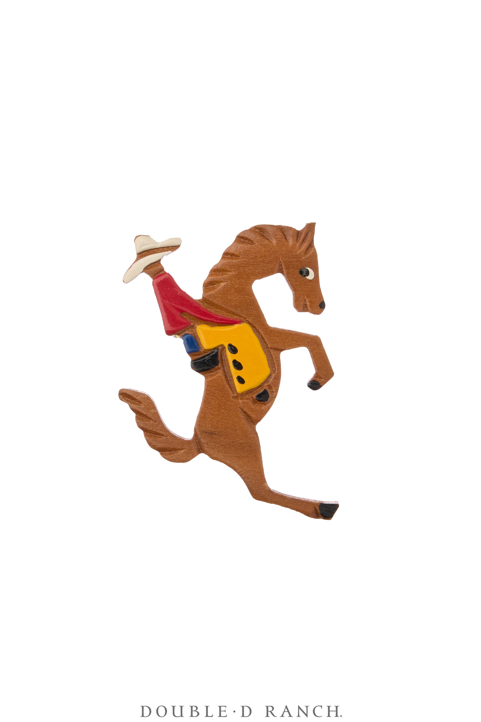 Pin, Wood, Bucking Bronc, Vintage, 1190