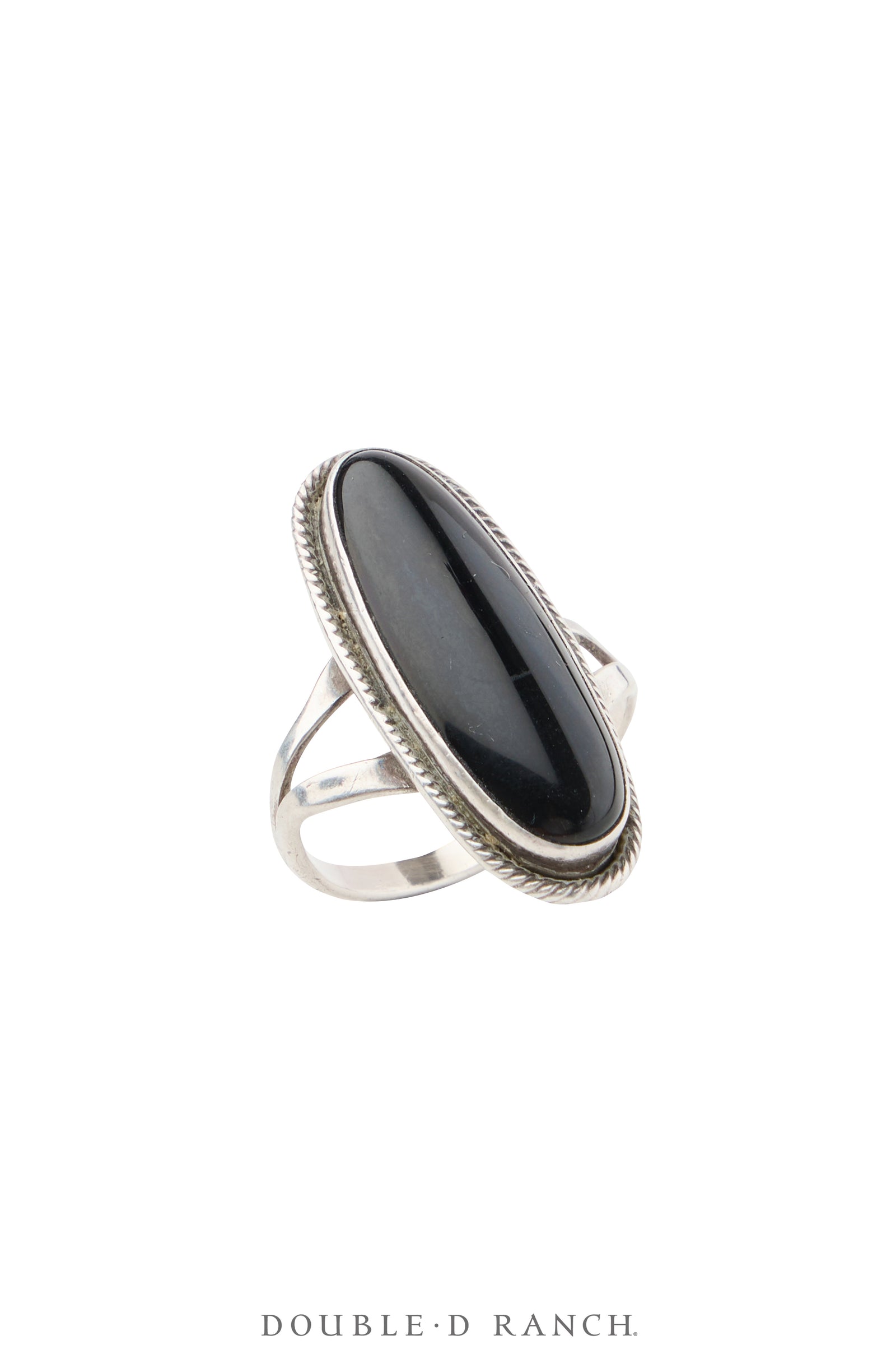 Ring, Natural Stone, Onyx, Long Oval, Hallmark, Vintage, 1823