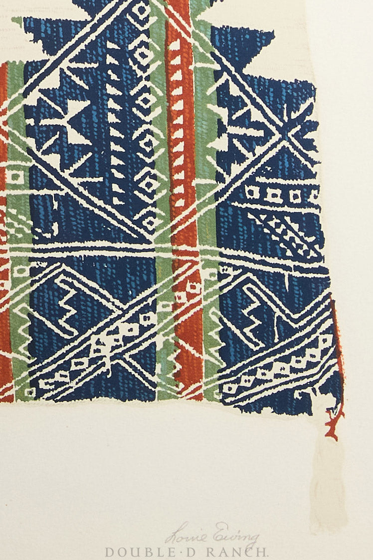 Art, Silkscreen Prints, "Masterpieces of Primitive American Art", by WPA Artist Louie Ewing, Signed, Vintage 1942-1943, 1185