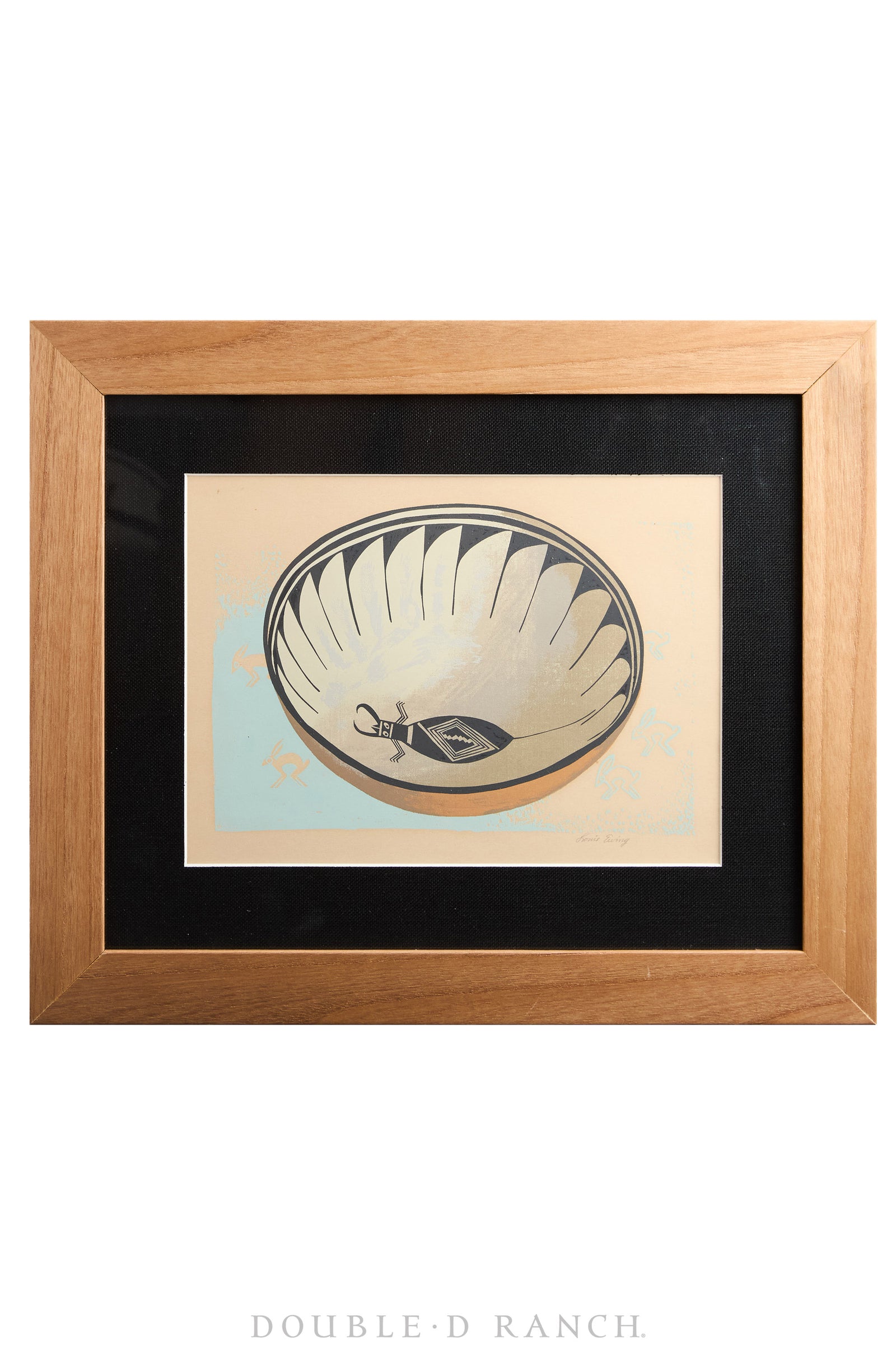 Art, Silkscreen Prints, "Masterpieces of Primitive American Art," Second Seriers by WPA Artist Louie Ewing, Signed, Vintage 1944, 1190