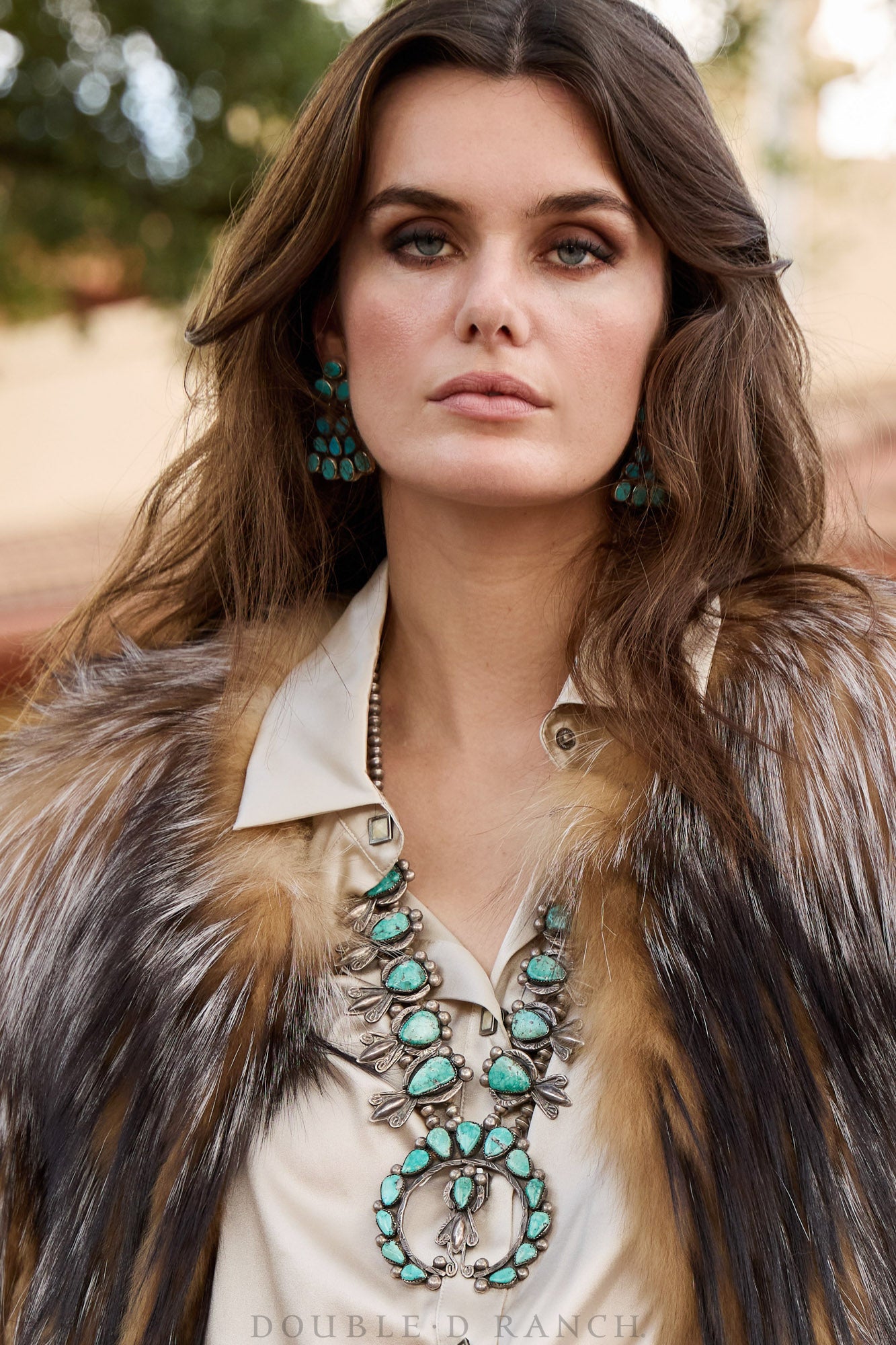 Necklace, Squash Blossom, Turquoise, Vintage, Mid-20th Century, Estate, 1349