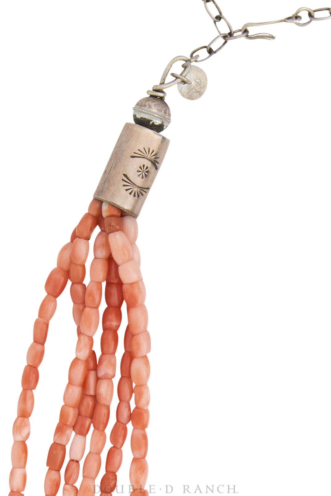 Necklace, Natural Stone, Angel Coral, 6 Strands, Hallmark, New Old Stock, 3252