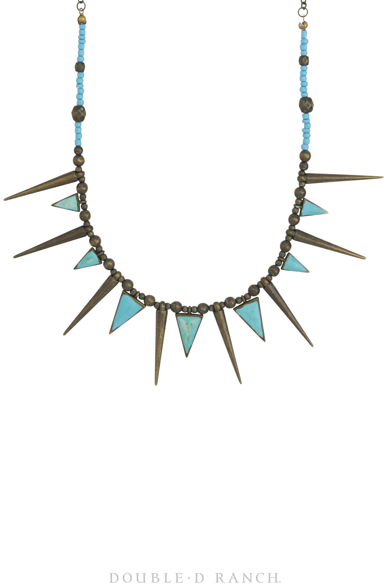 Necklace, Novelty, Turquoise, Blue Gem Mine, With Bear Points, Vintage ‘60s, 3210