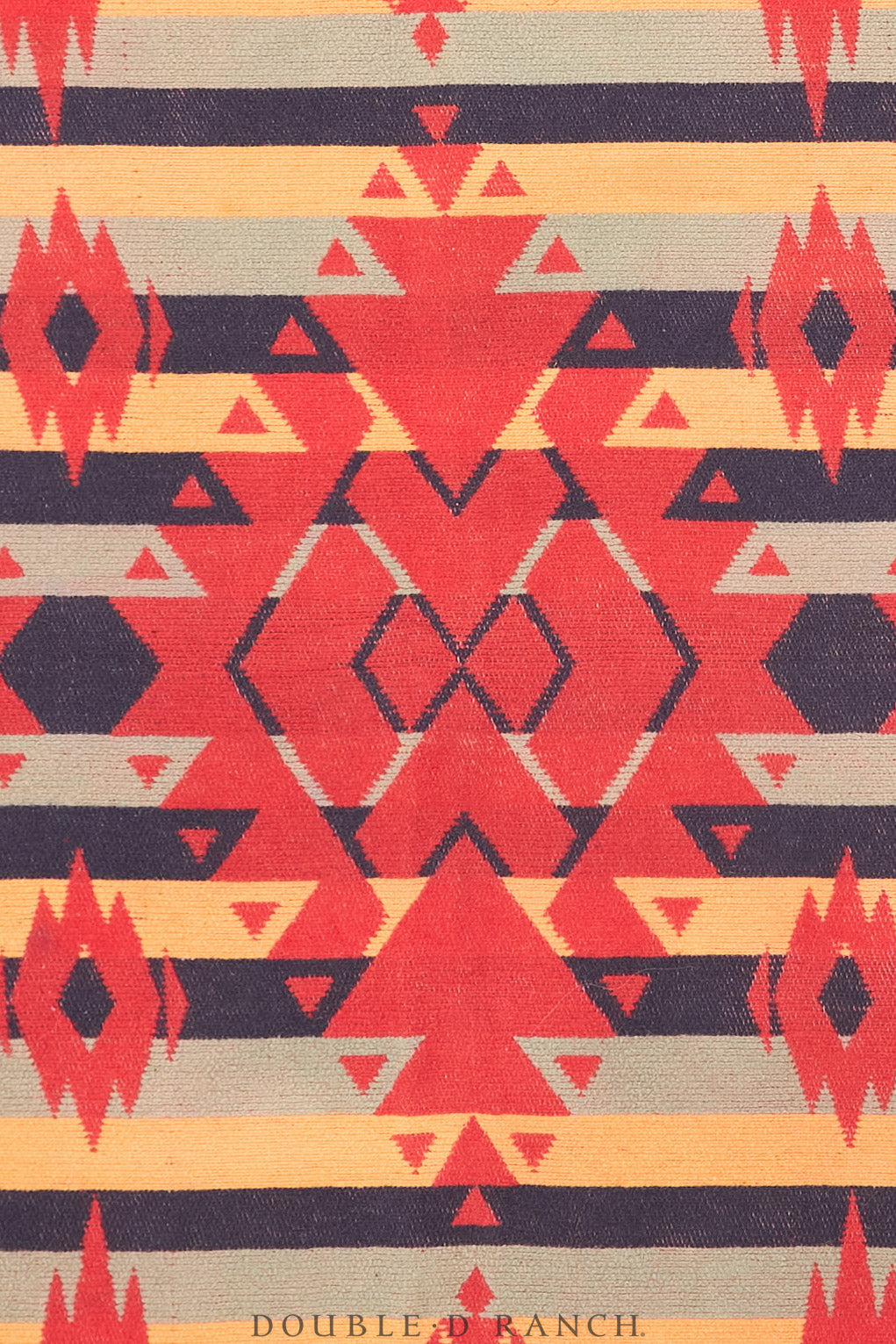Home, Textile, Camp Blanket, Southwest Design, Reds & Blues, Vintage, Early 20th Century, 133