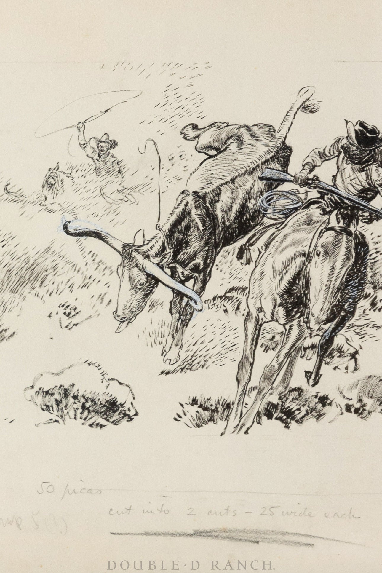 Art, Book Illustrations, Pen & Ink, Herbert Morton Stoops, Set of 2, 1238B