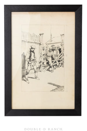 Art, Book Illustrations, Pen & Ink, Herbert Morton Stoops, Set of 4, 1238A