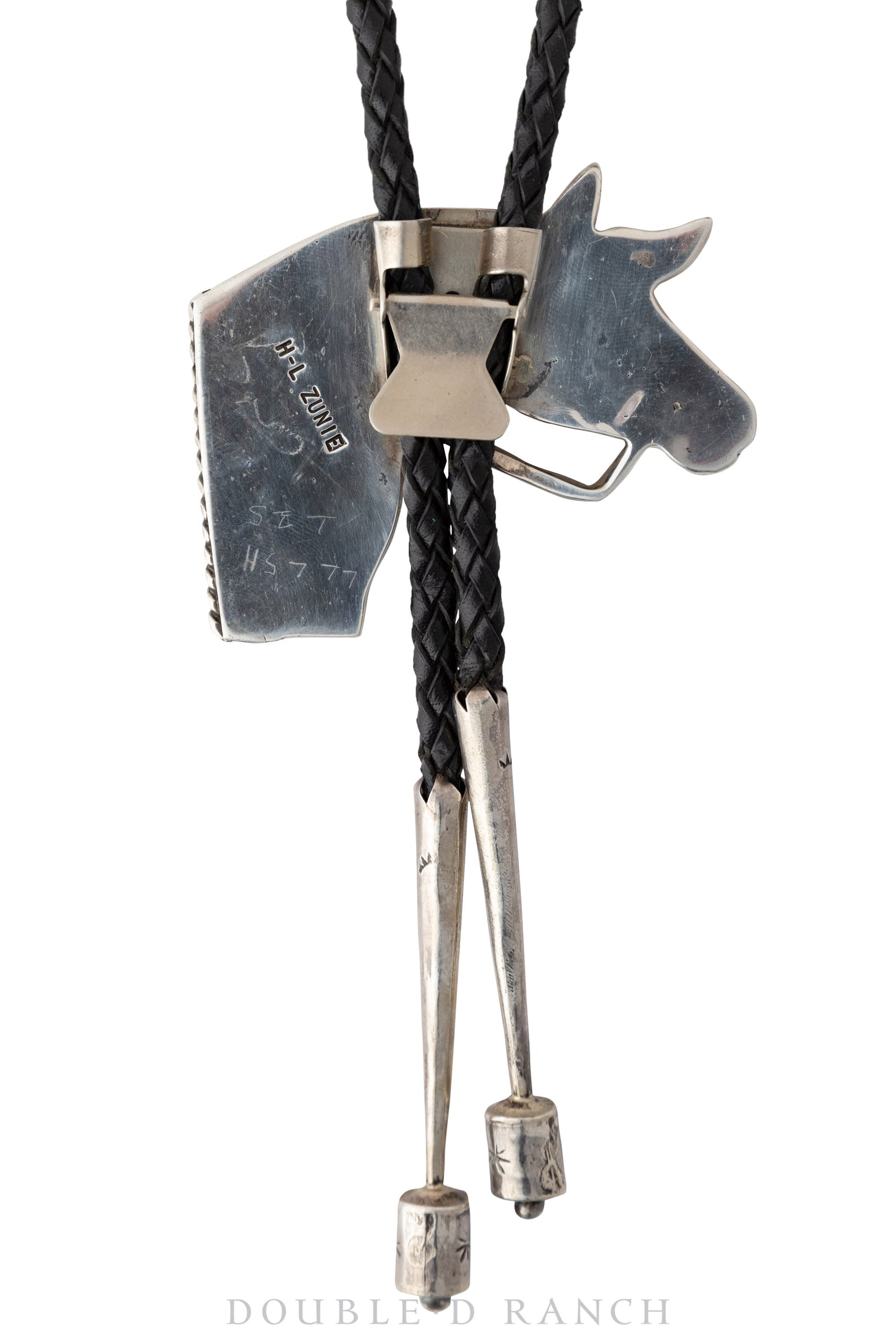 Belt & Bolo Set, Inlay, Multi Stone, Horse Profile, Palomino, Lincoln & Helen Zunie Hallmark, Vintage, 1752