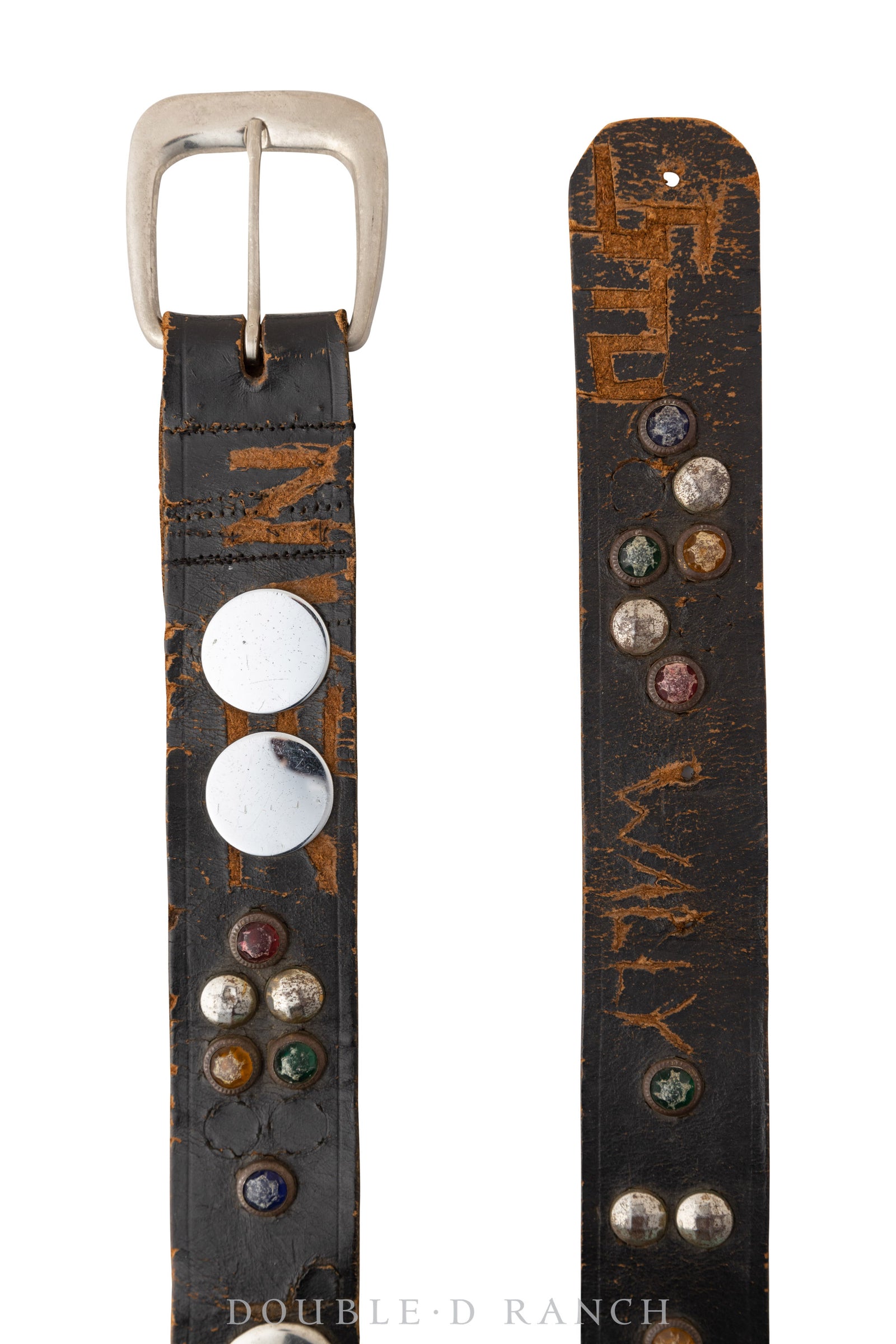 Belt, A Vintage, Buckle, Biker, Western Rockabilly, Jewels & Nails, Vintage, 1950's, 266