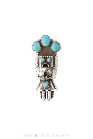 Ring, Novelty, Turquoise, Kachina, Hallmark, Vintage, 1180