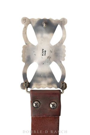 Belt, A Buckle, Cast, Turquoise, Hallmark, Vintage, Mid Century, 307