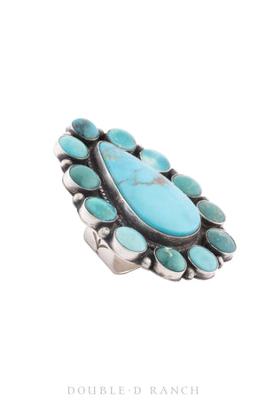 Ring, Cluster, Turquoise, Hallmark, Contemporary, 1278