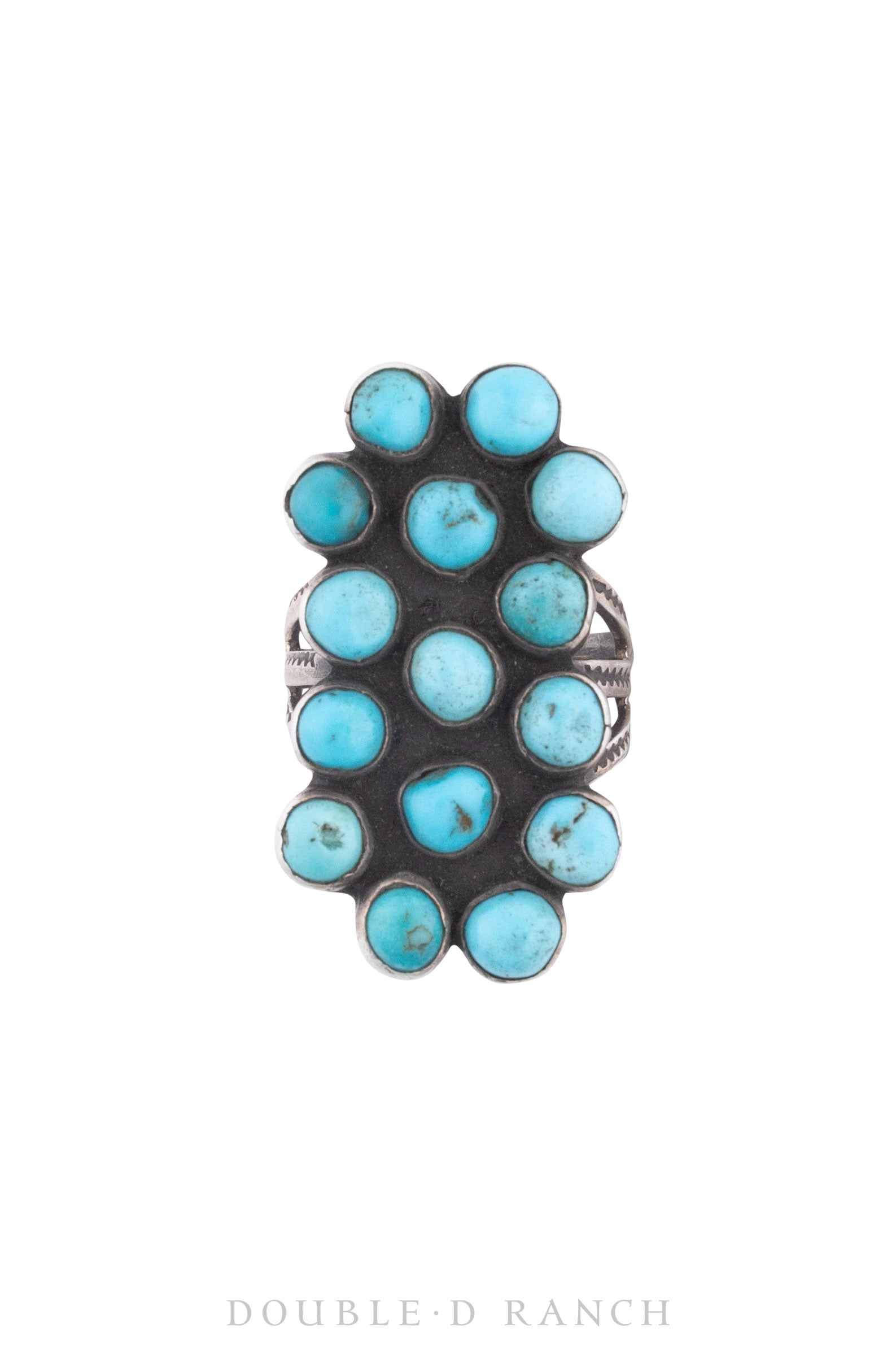 Ring, Cluster, Turquoise, Vintage, 1328