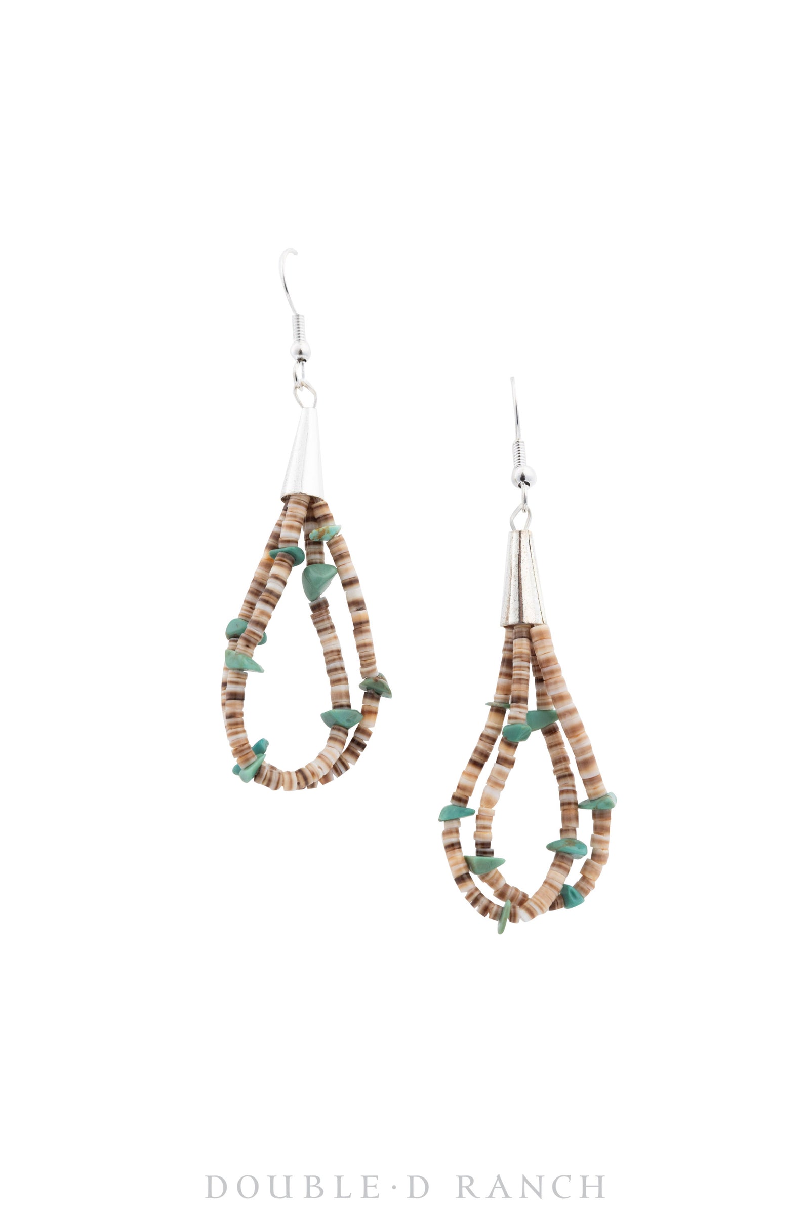 Necklace, Natural Stone, Heishi, Turquoise, 10 Strand with Earrings, 20", Artisan, Contemporary, 3042