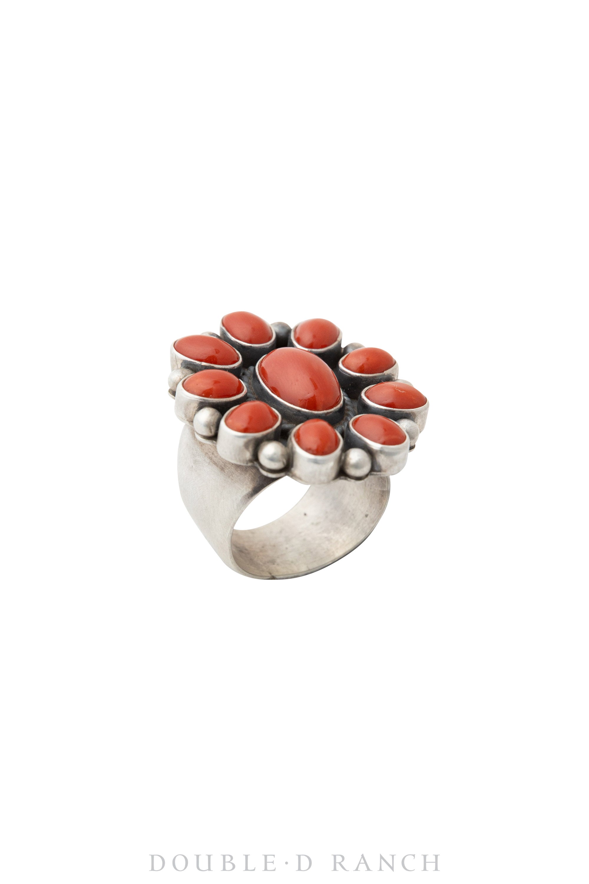 Ring, Cluster, Coral, Hallmark, Vintage, 1176
