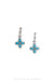 Earrings, Dennis Hogan, Drop, Turquoise & Coral Reversible, Artisan Hallmark, Contemporary, 1454