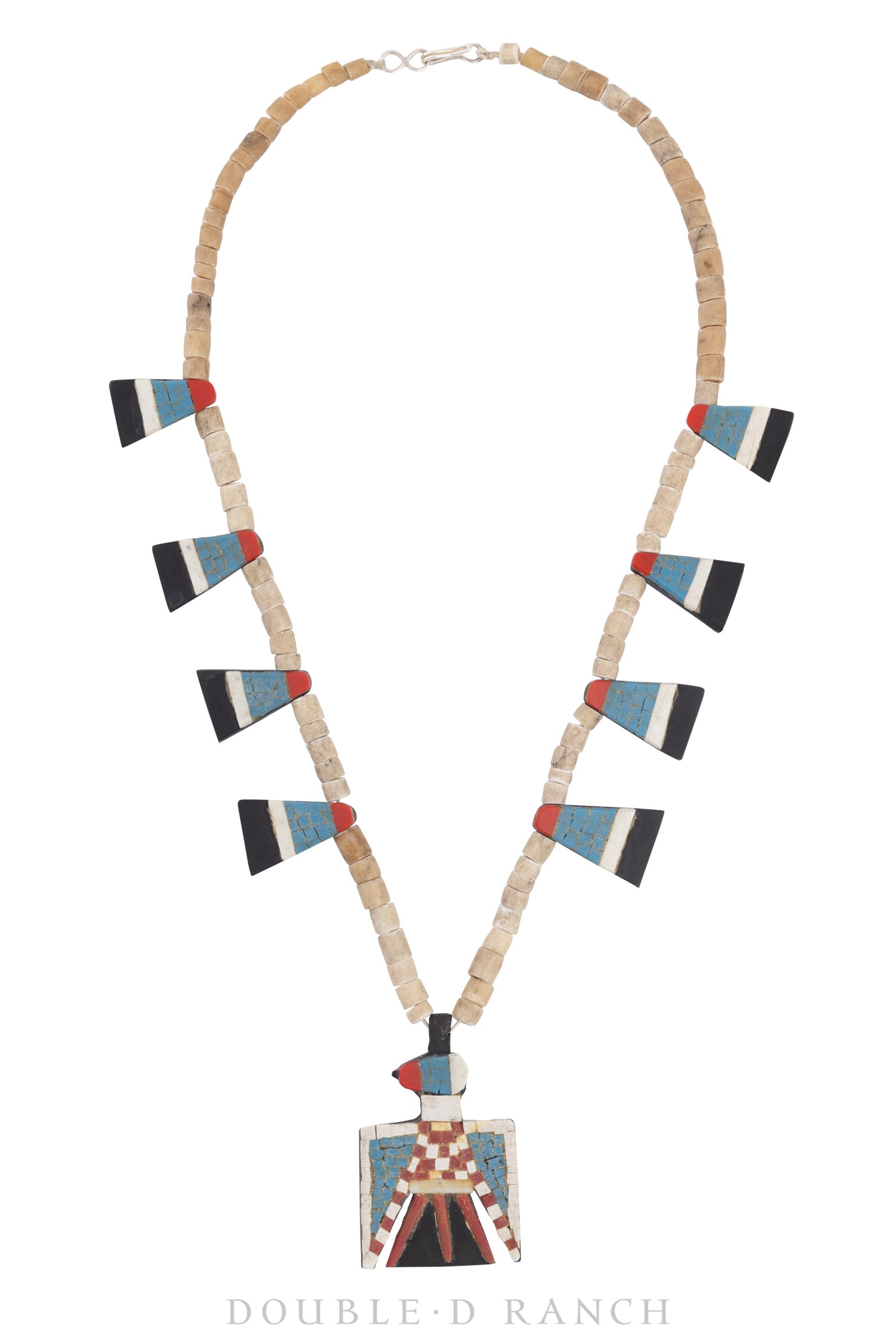 Necklace, Thunderbird Depression, Unusual Patriotic Tones, Vintage ‘40s, 3065