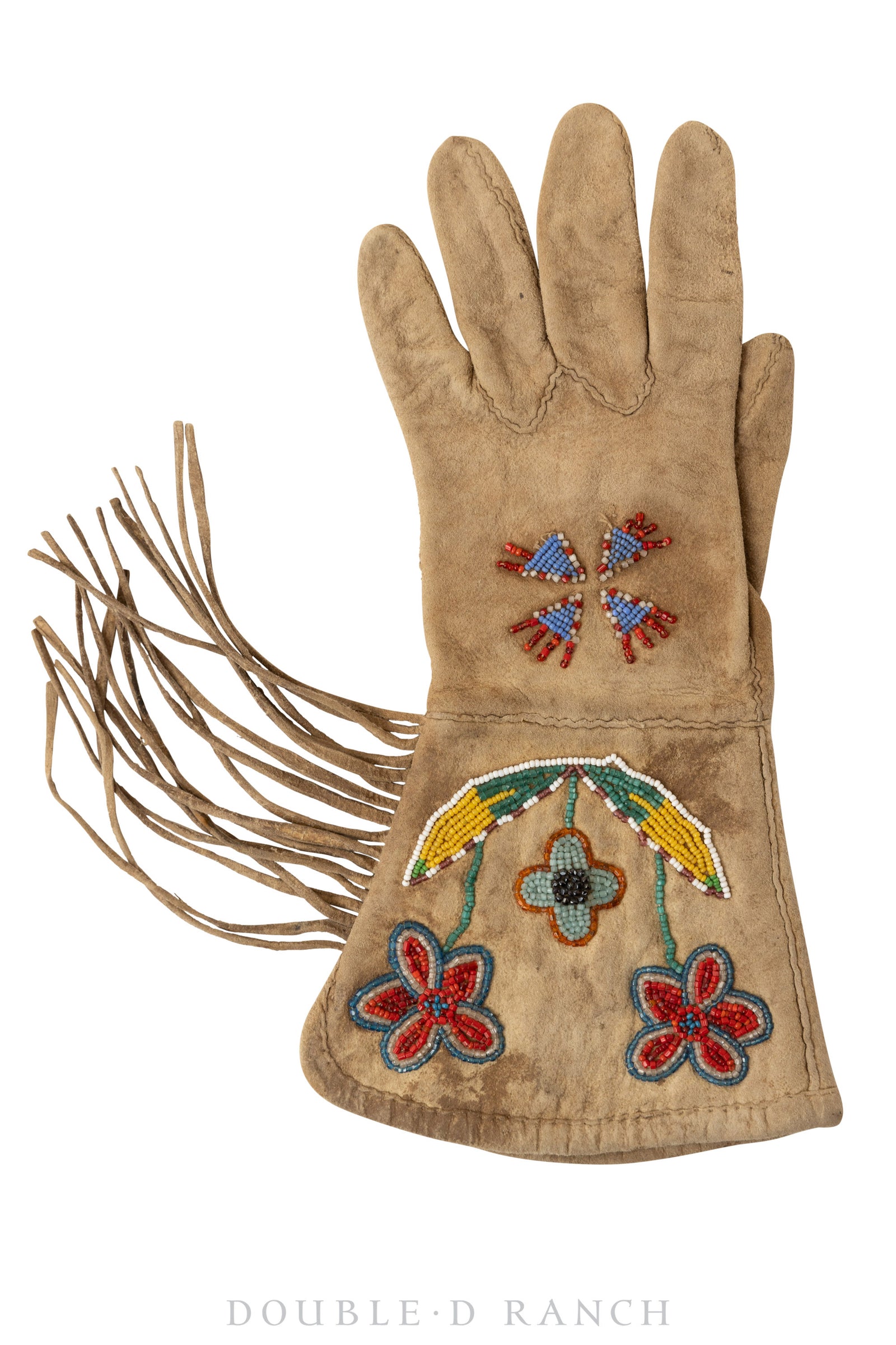 Miscellaneous, Gauntlet, Beaded, Sioux-Metis, Floral, Vintage 1900-1910, 770
