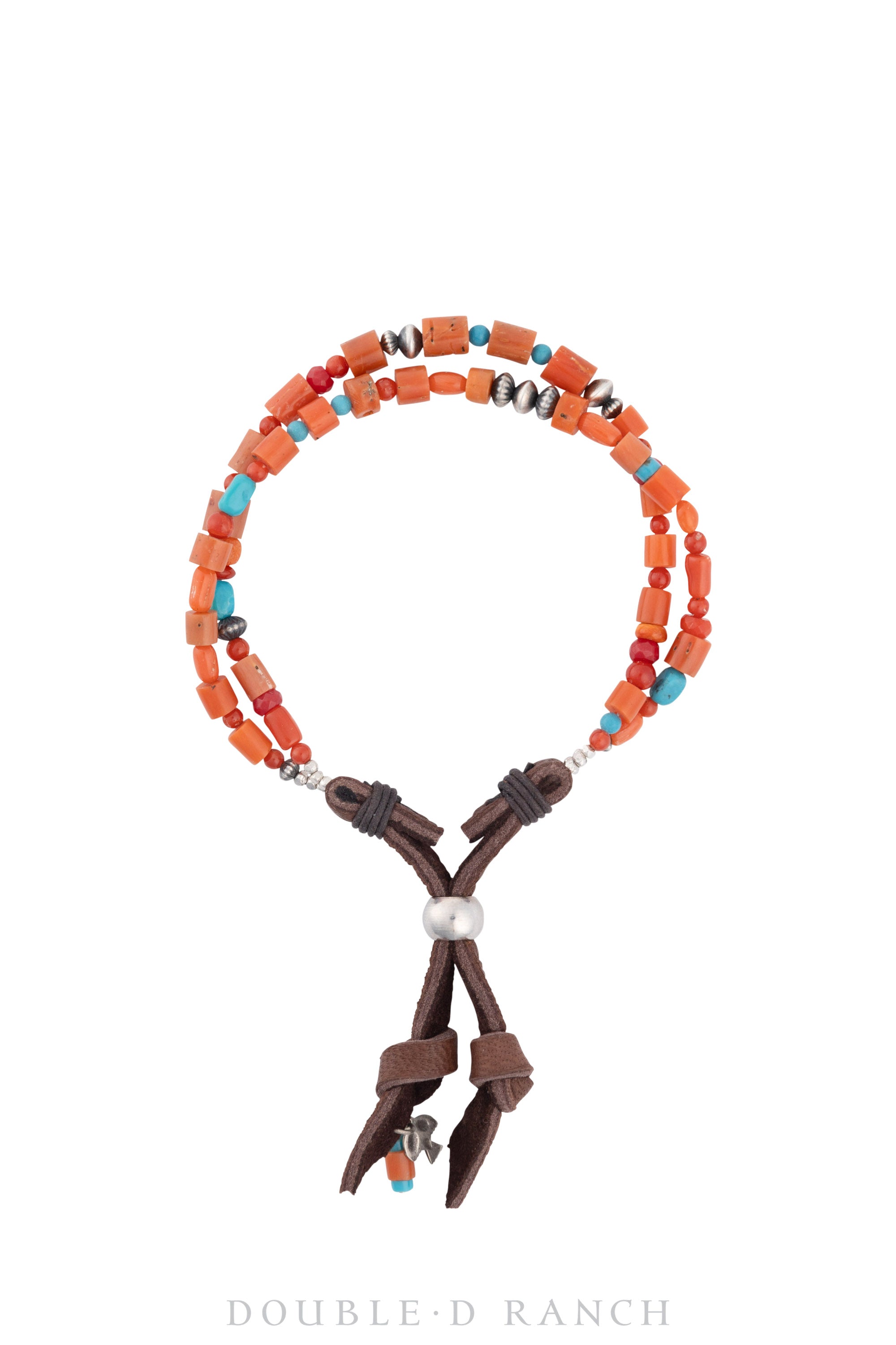Bracelet, Stone Bead, Coral, Hallmark, Contemporary, 3565