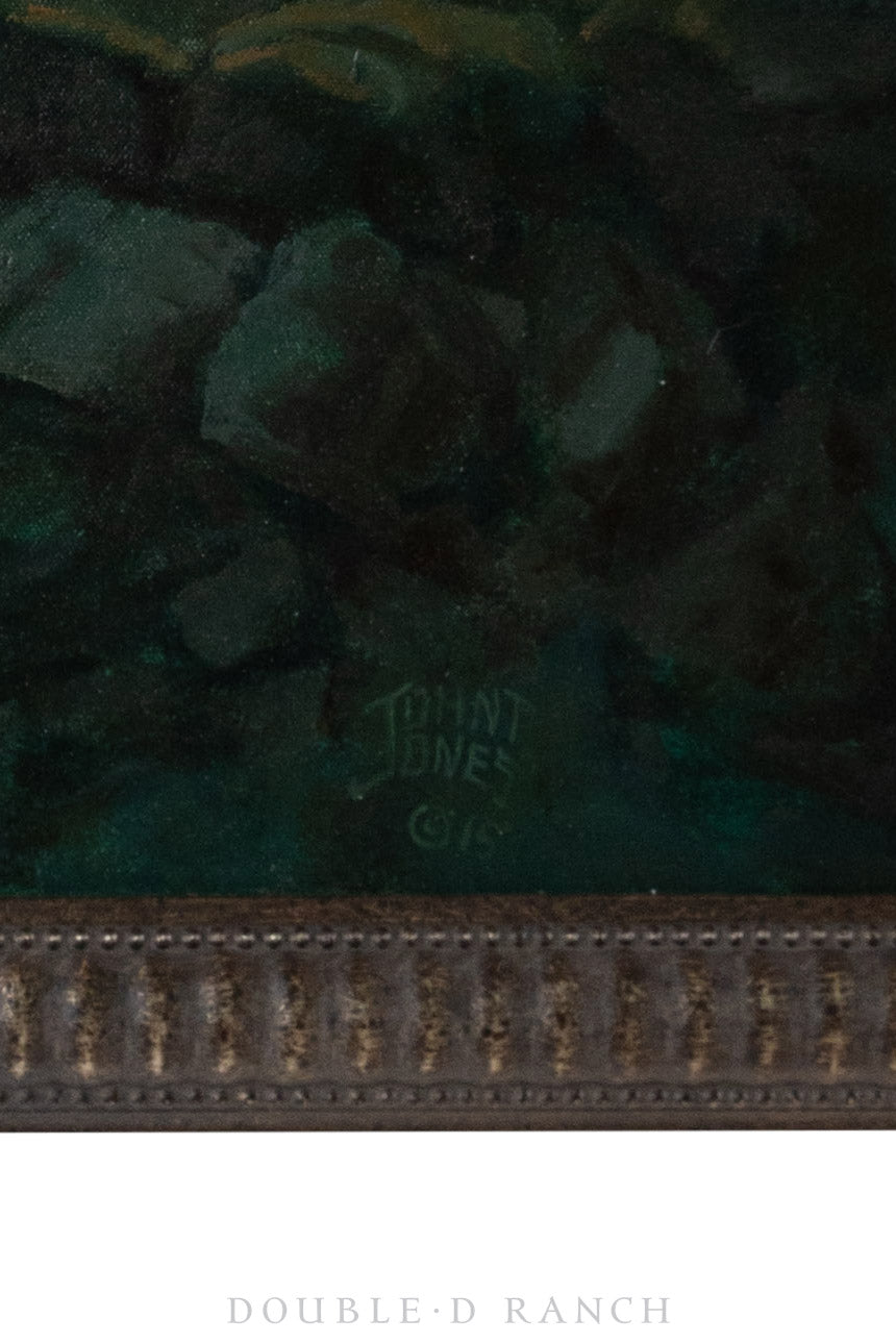 Art, Oil on Canvas, Western Narratives, Night Scenes, John Jones 2015, 1269