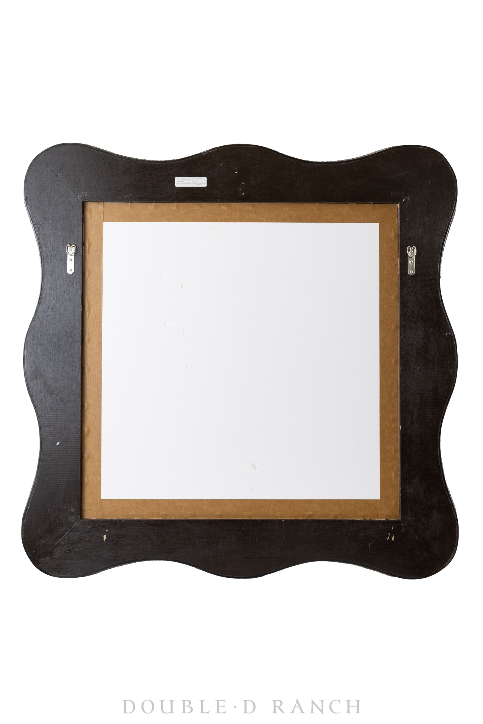 Art, Mirror, Tooled Leather with Whip Stitching, Vintage, 1305