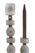 Belt, Concho, Turquoise & Orange Spiny Oyster, Hallmark, Contemporary, 522