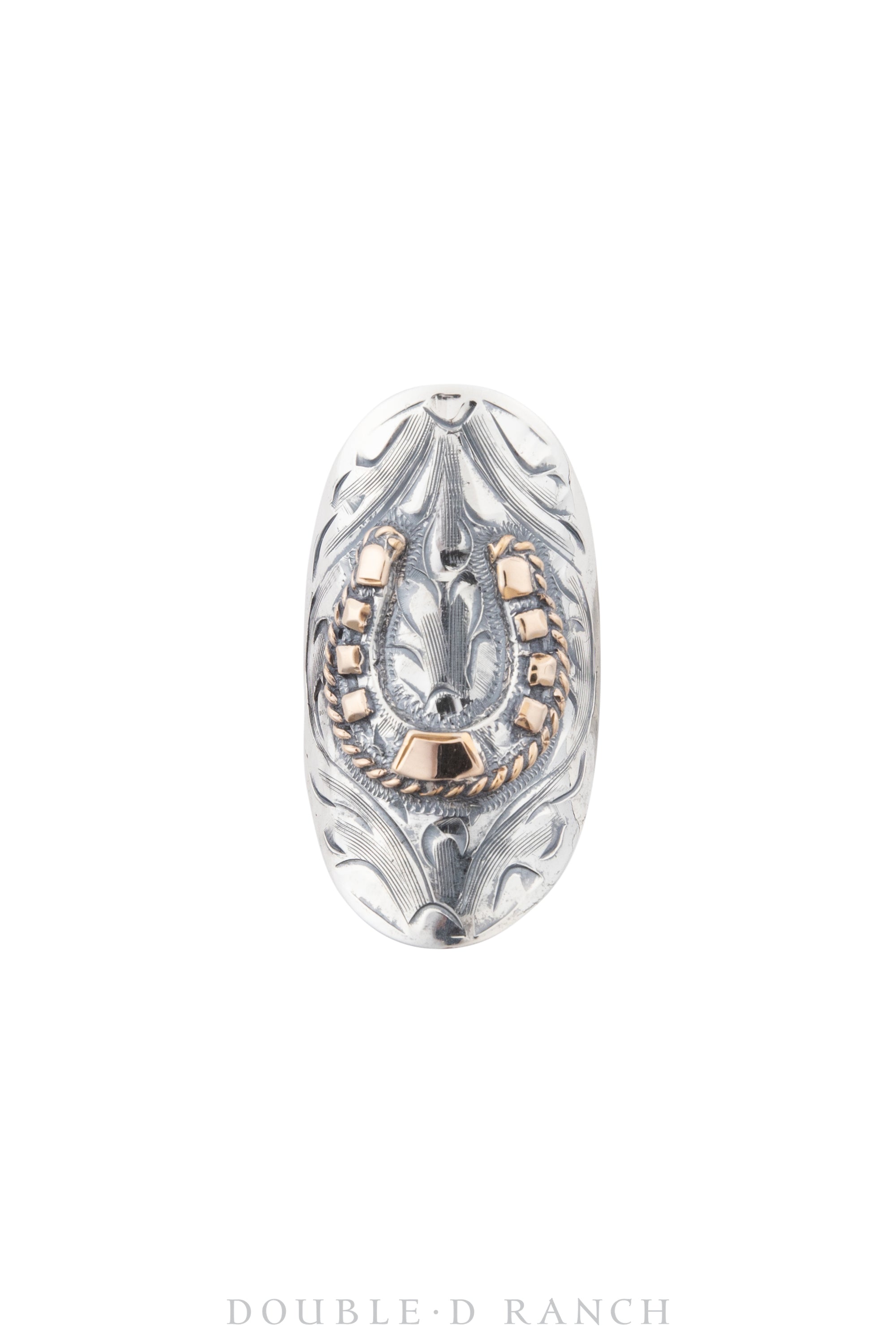 Ring, Western Engraved, Horseshoe Shield, Contemporary, 1265