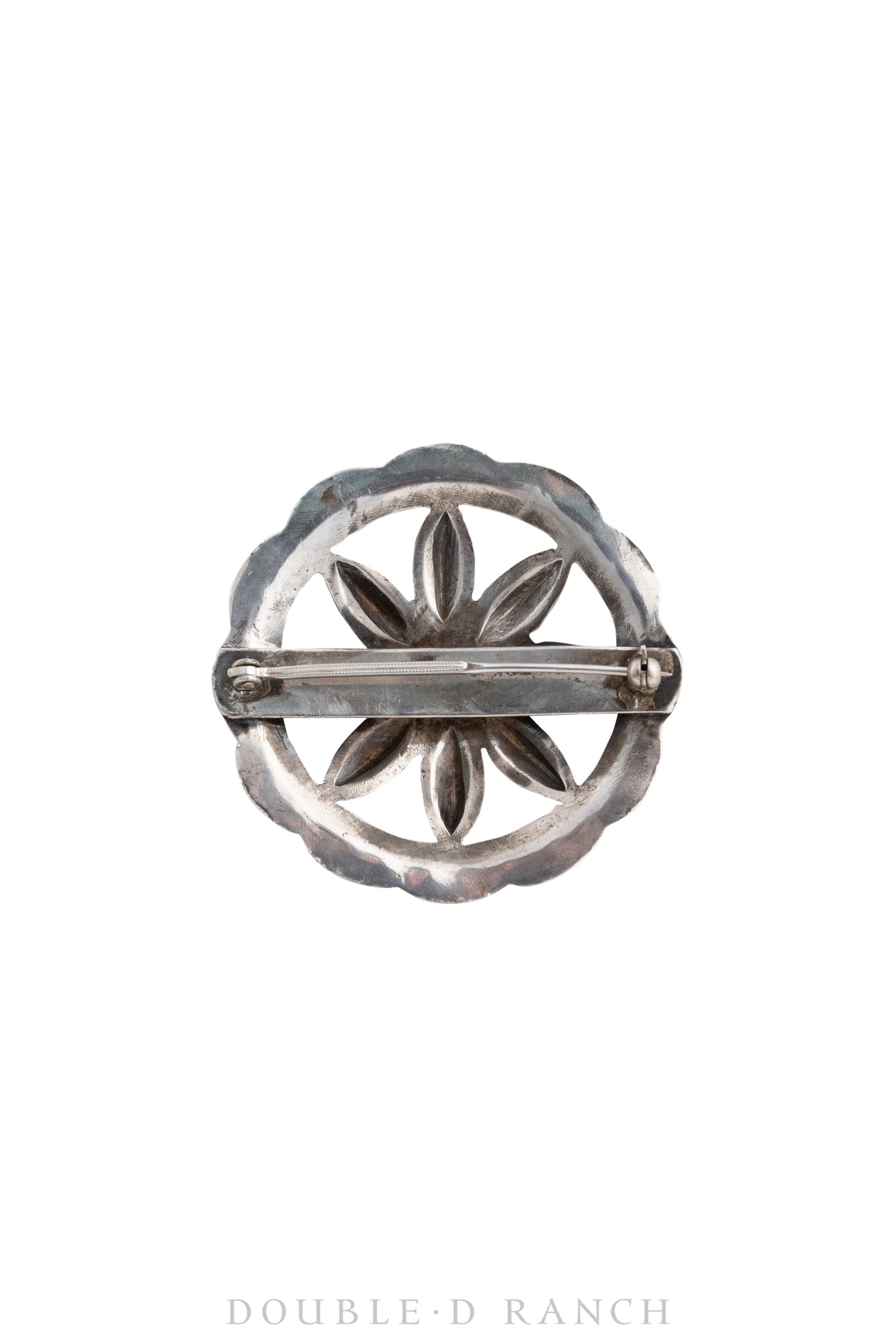 Pin, Concho, Wagon Wheel, Turquoise, Vintage, 1021