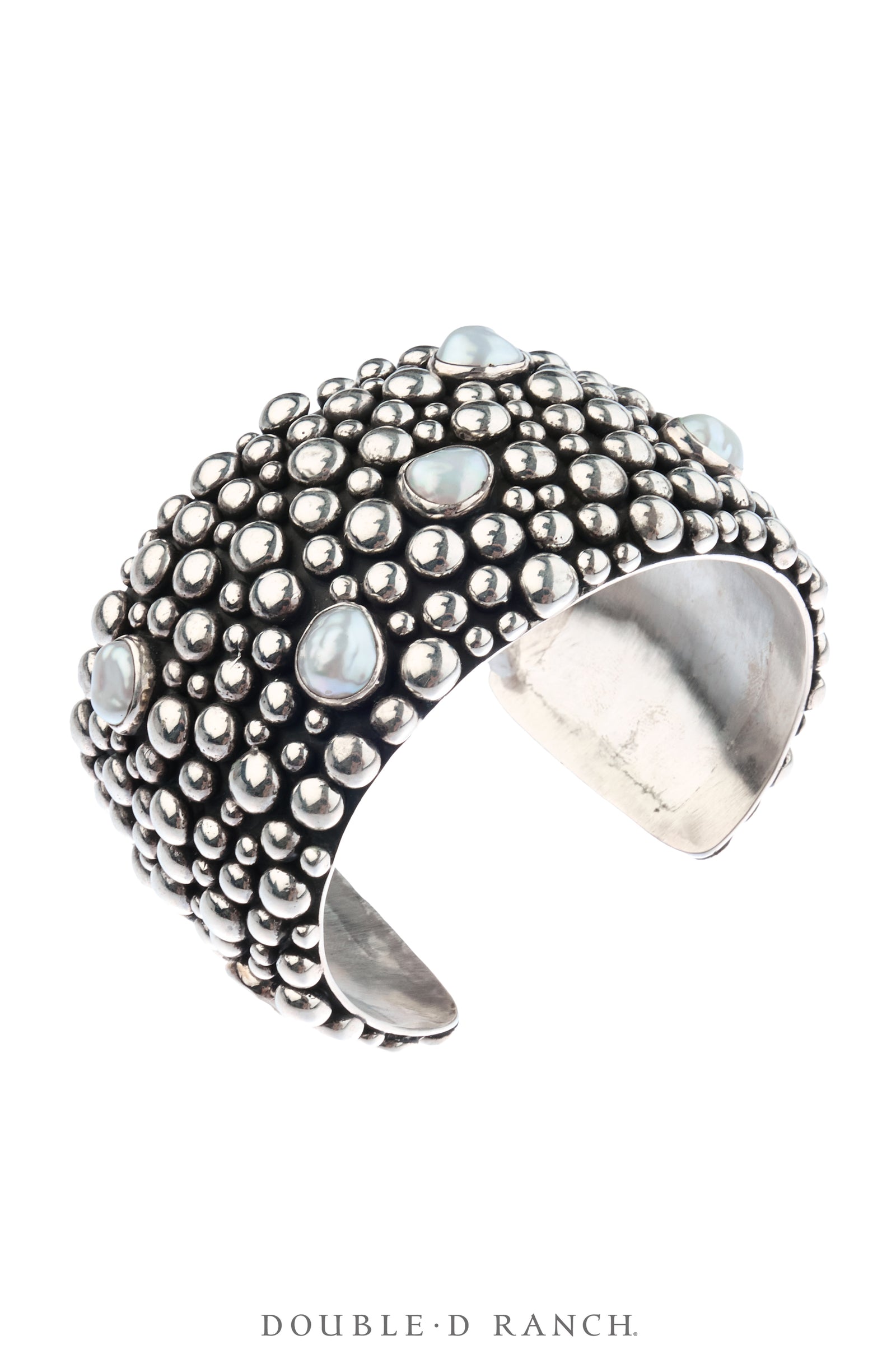 Cuff, Blackened Bubble, Fresh Water Pearls & Sterling Silver, Hallmark, Contemporary, 3974B