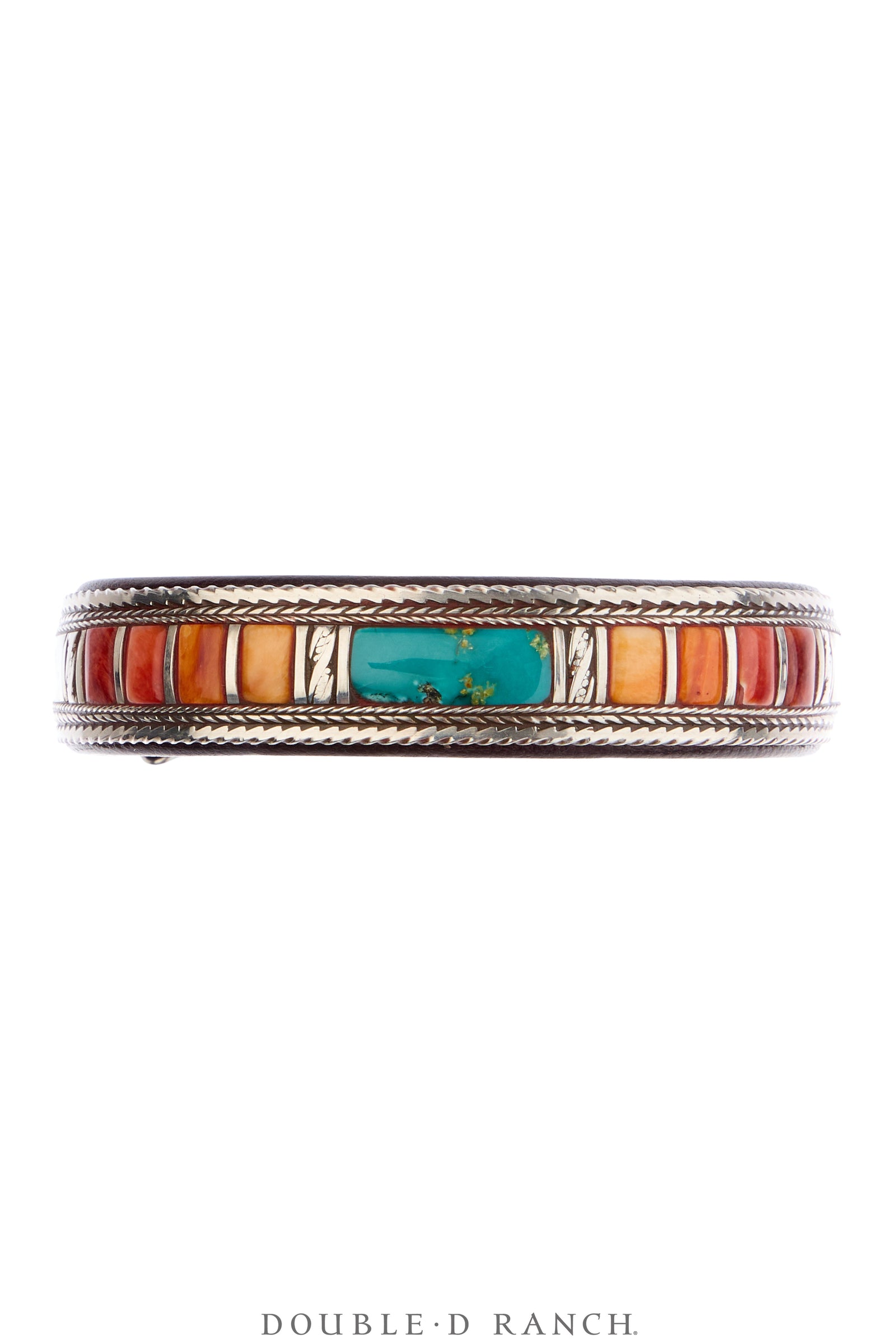 Cuff, Inlay, Mixed Stones, Leather Lined, Artisan, Contemporary, 4188
