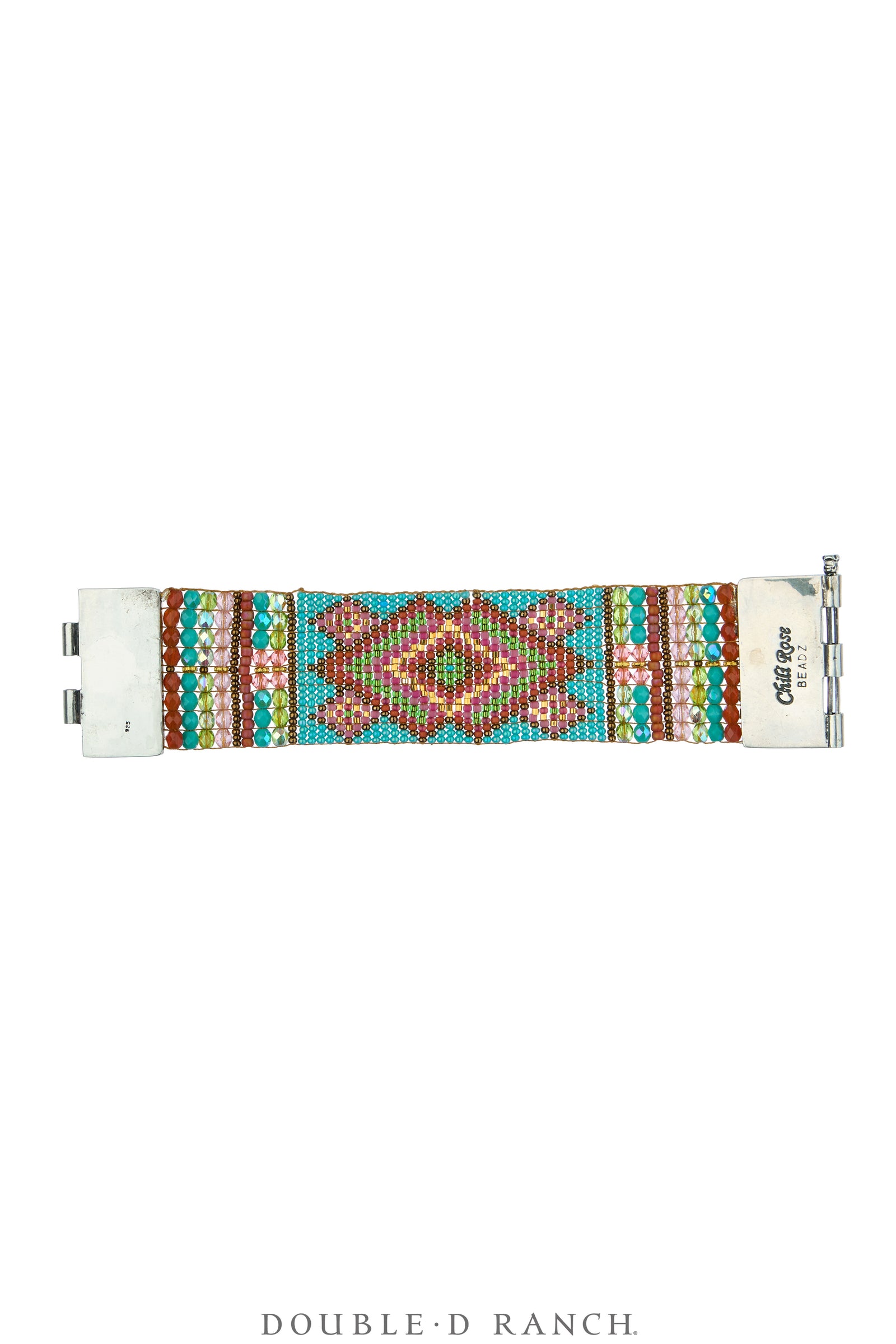 Cuff, Beaded, Glass Beads With Turquoise, Artisan, Contemporary, 4211