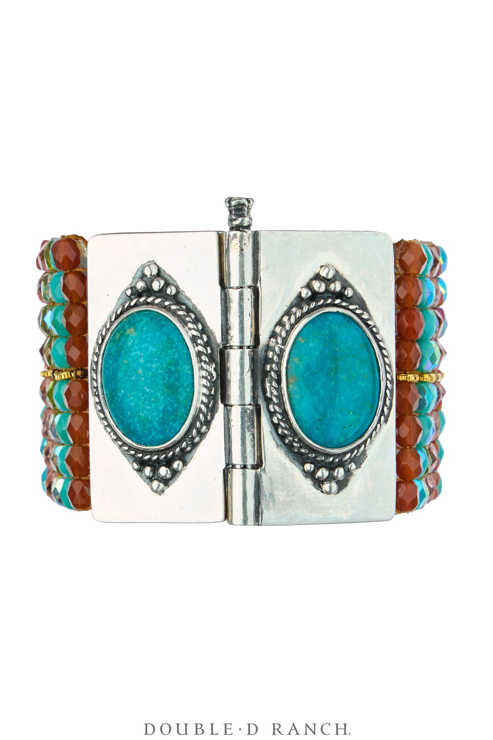Cuff, Beaded, Glass Beads With Turquoise, Artisan, Contemporary, 4211