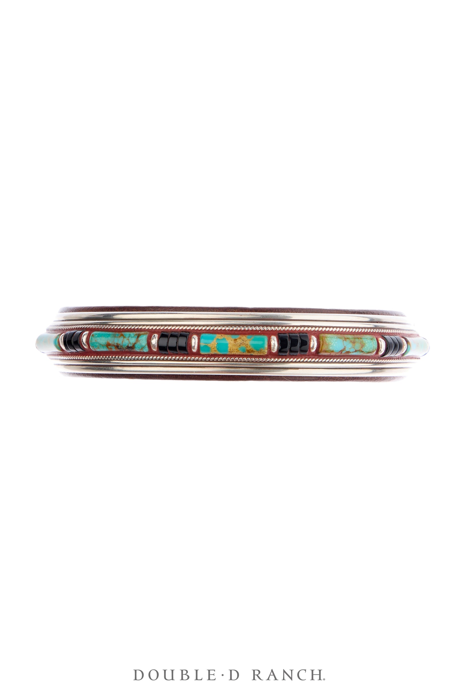 Cuff, Inlay, Turquoise, Leather Lined, Artisan, Contemporary, 4239