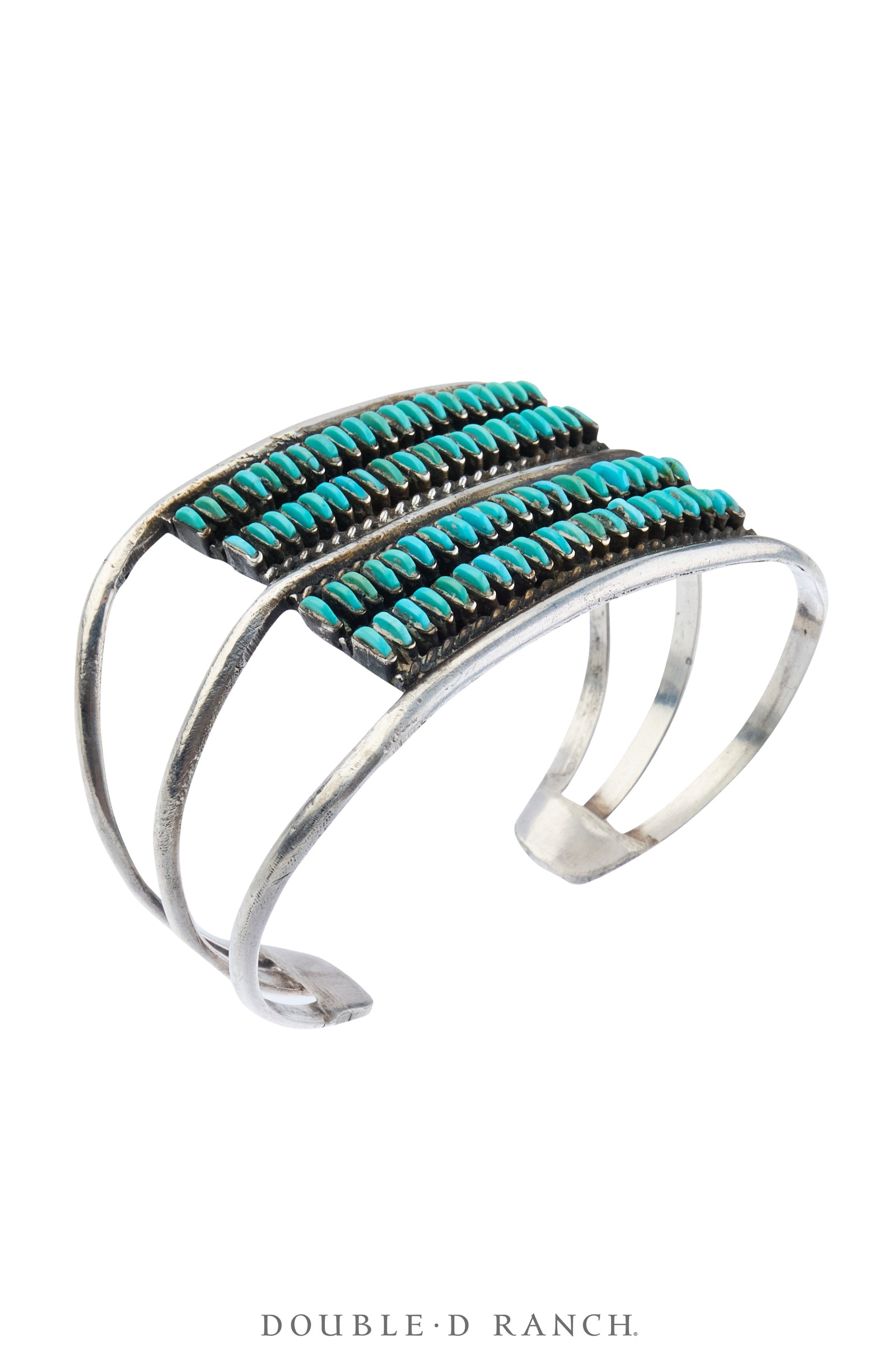 Cuff, Row, Turquoise, Needlepoint, 4 Rows, Hallmark, Vintage, 4243