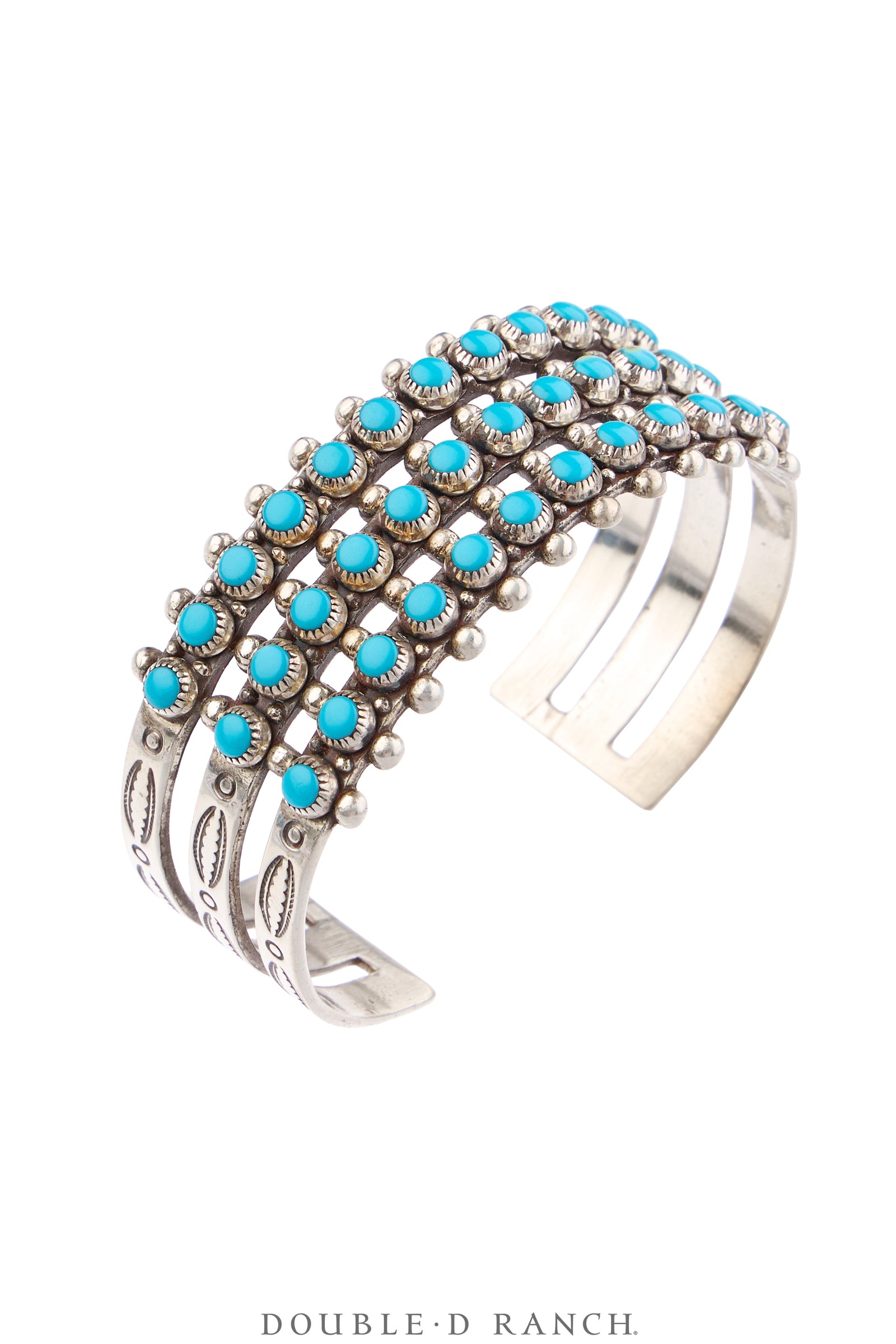 Cuff, Row, Turquoise, Snake Eyes, Vintage, Mid Century, 4244