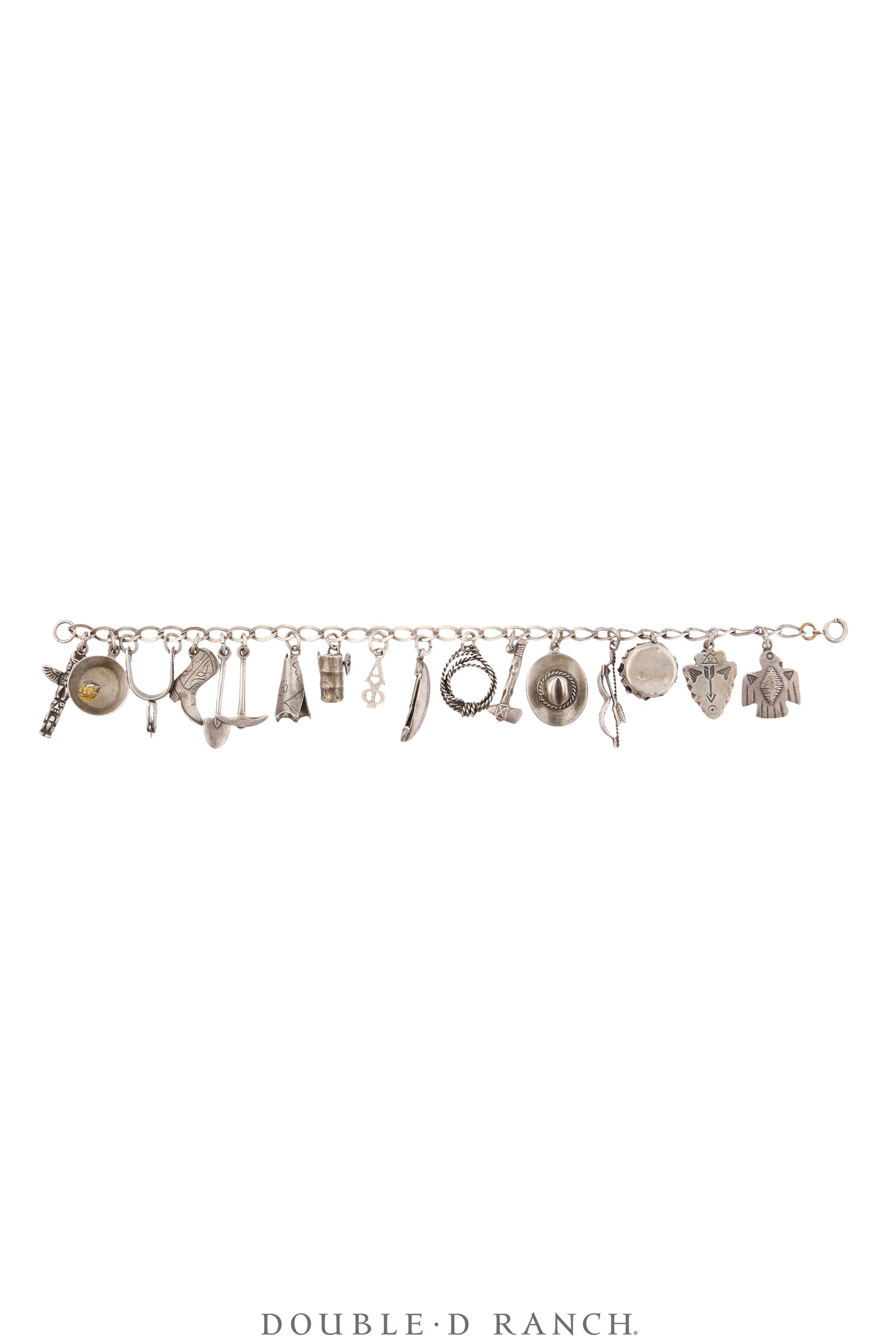Bracelet, Charm, Sterling Silver, Western Motifs, Hallmark, Vintage, 4247