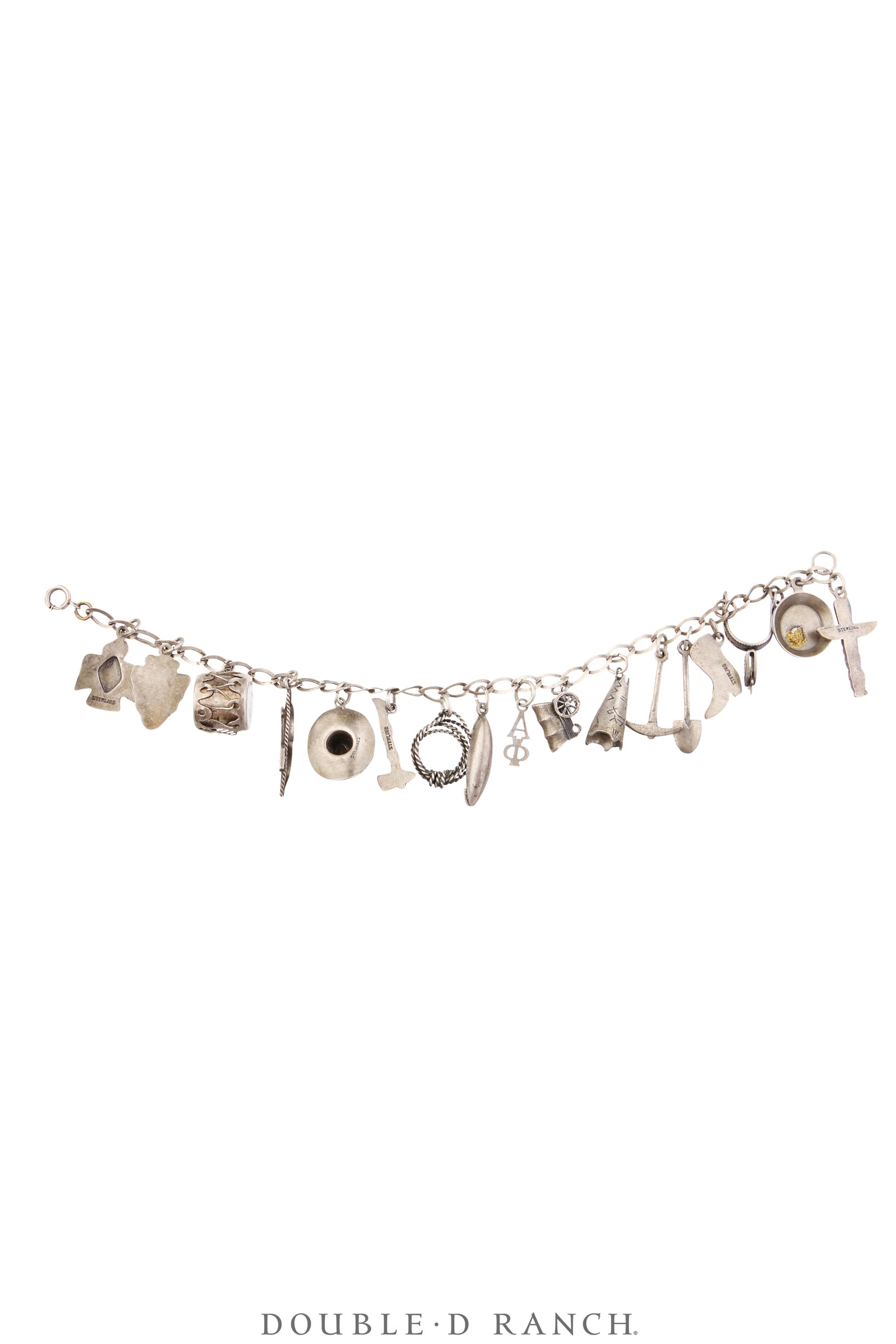 Bracelet, Charm, Sterling Silver, Western Motifs, Hallmark, Vintage, 4247