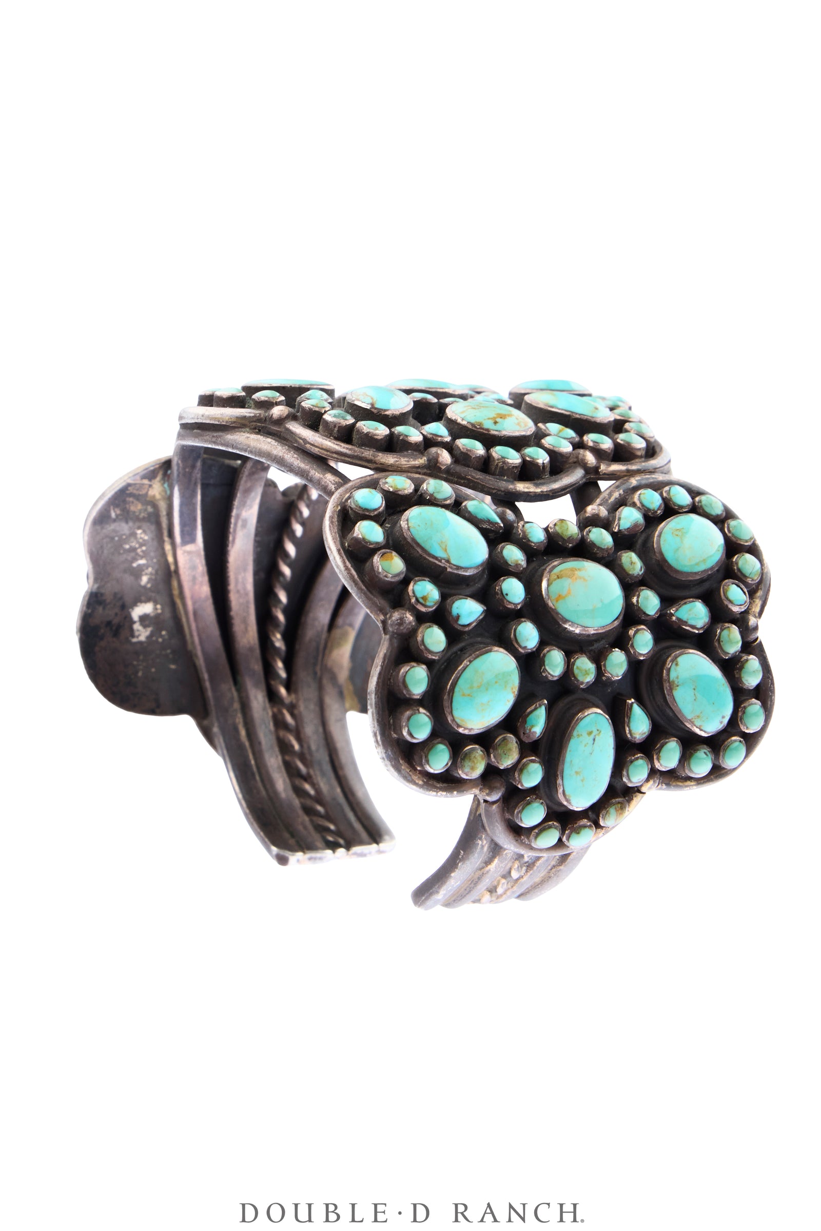 Cuff, Cluster, Turquoise, Museum Grade, Sans Hallmark, Vintage, 4327