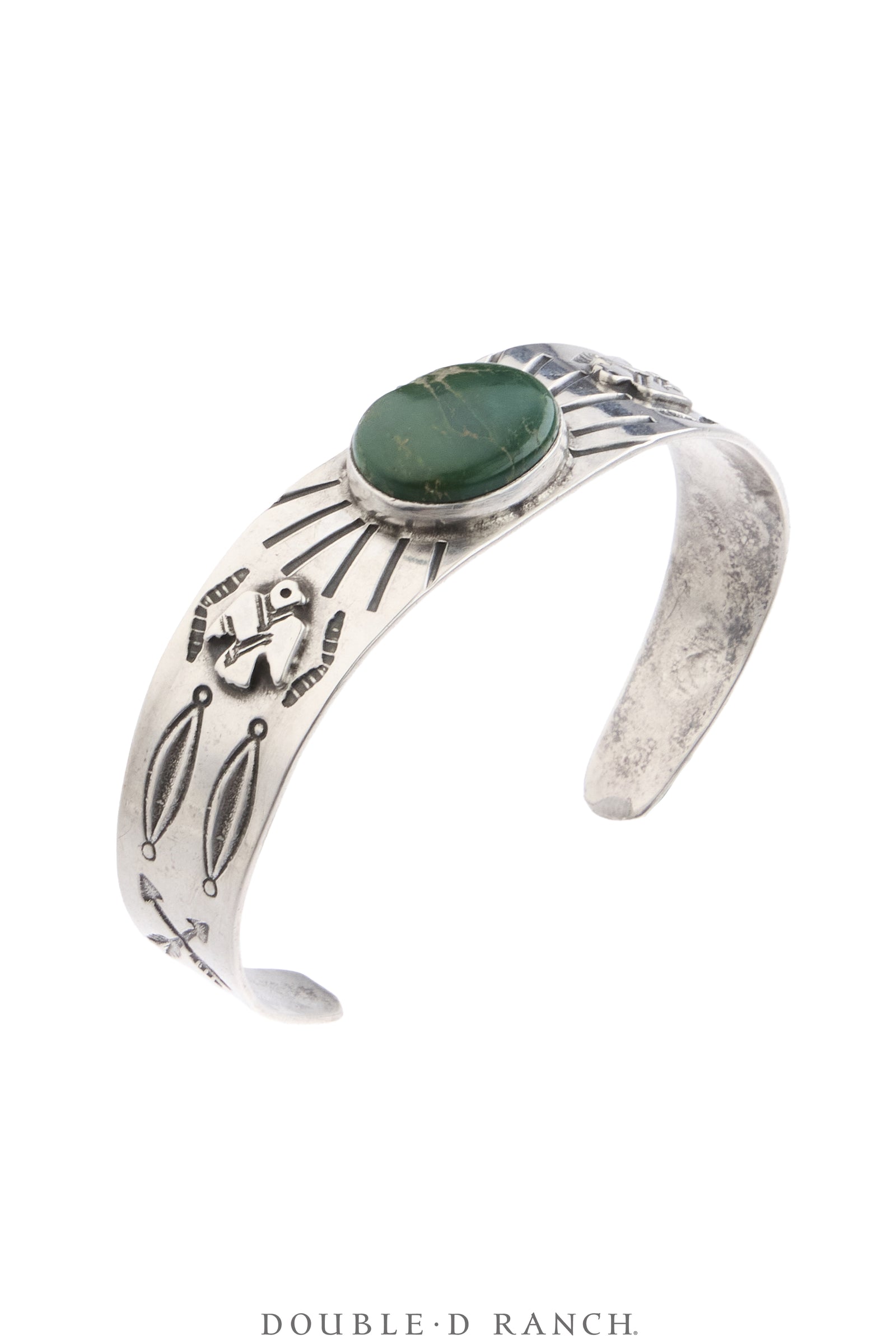 Cuff, Fred Harvey Railroad Era, Turquoise, Thunderbirds, Vintage ‘40s, 4353