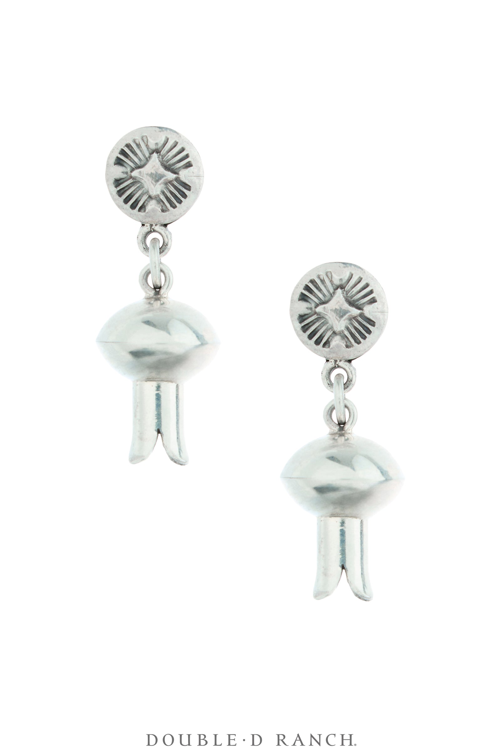 Earrings, Blossom, Sterling Silver, Hallmark, Contemporary, 2265