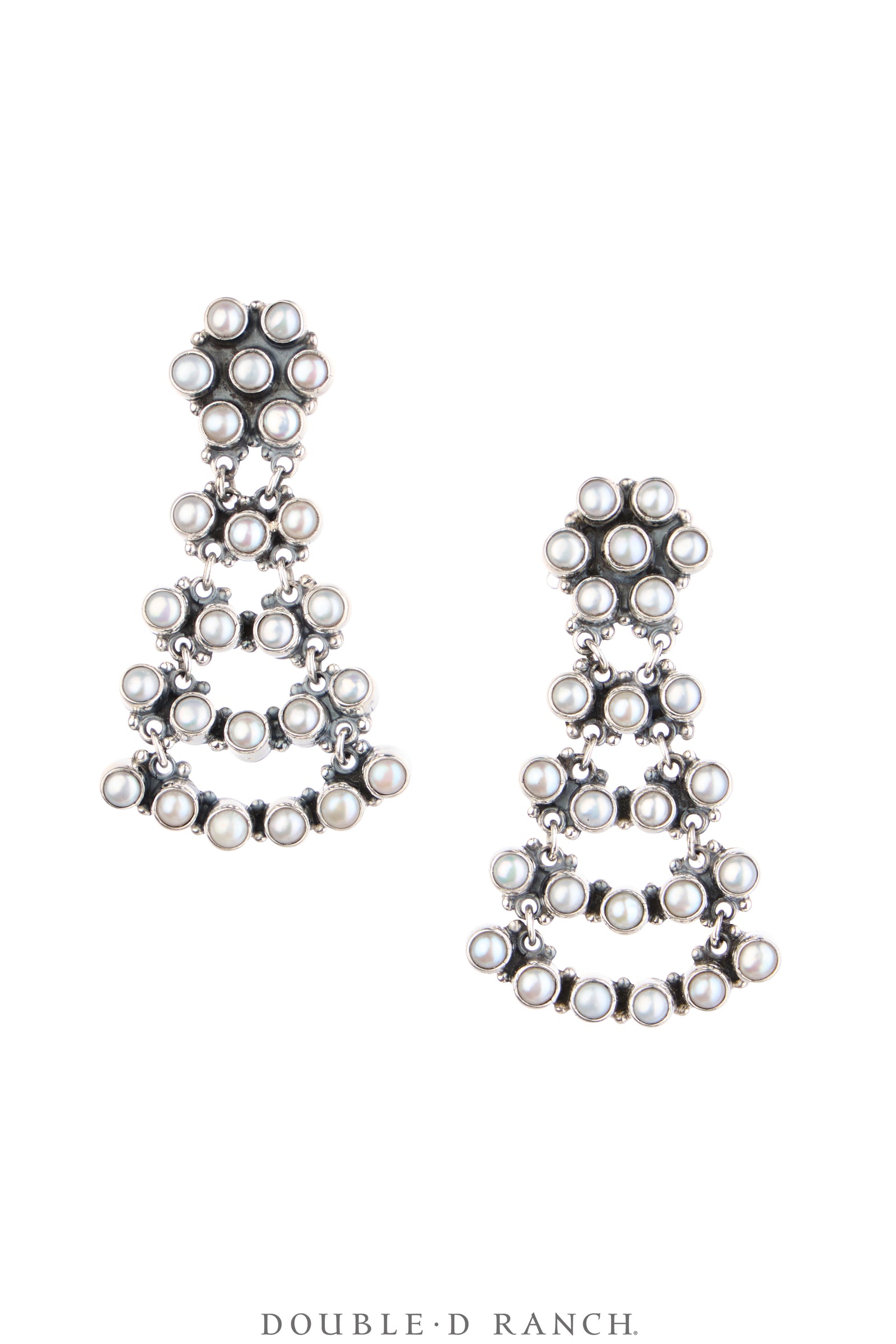 Earrings, Federico, Chandelier, Mother of Pearl, Hallmark, Contemporary, 2314