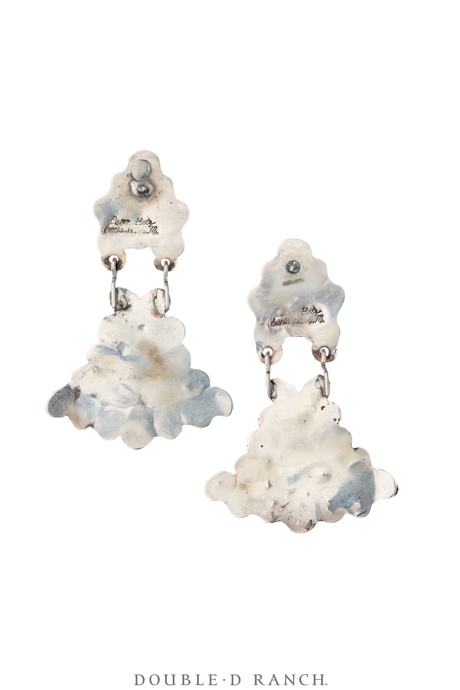 Earrings, Oscar Betz, Fan, Turquoise, Fresh Water Pearl, Hallmark, Contemporary, 2342