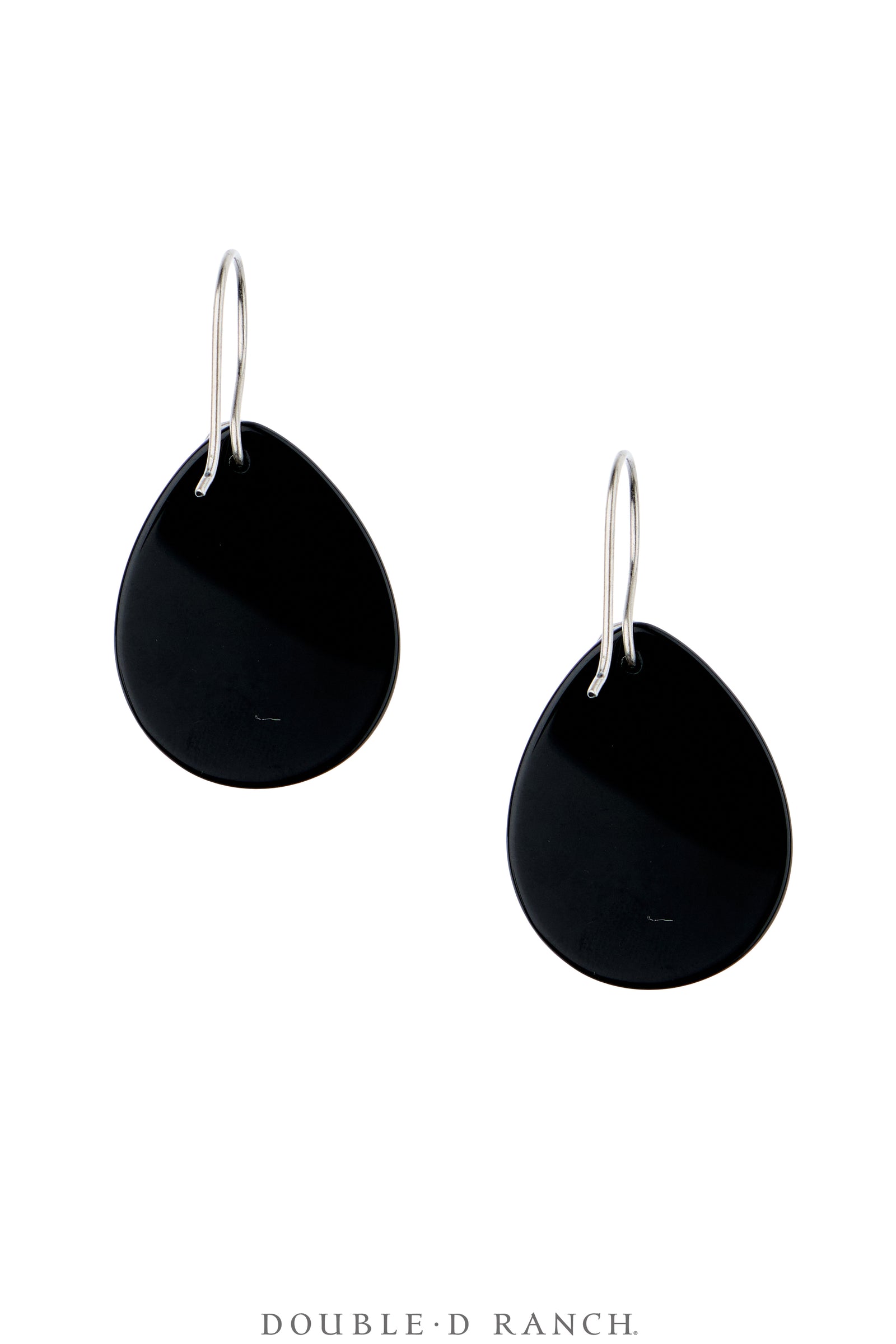 Earrings, Tab, Onyx & Turquoise, Artisan, Contemporary, 2350B