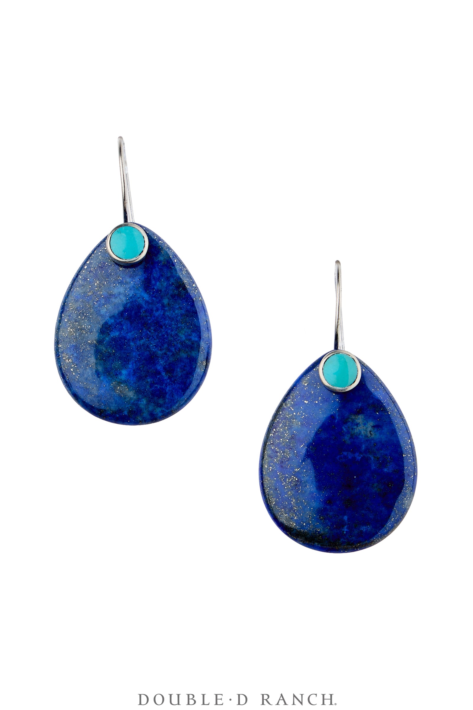 Earrings, Tab, Lapis & Turquoise, Artisan, Contemporary, 2350