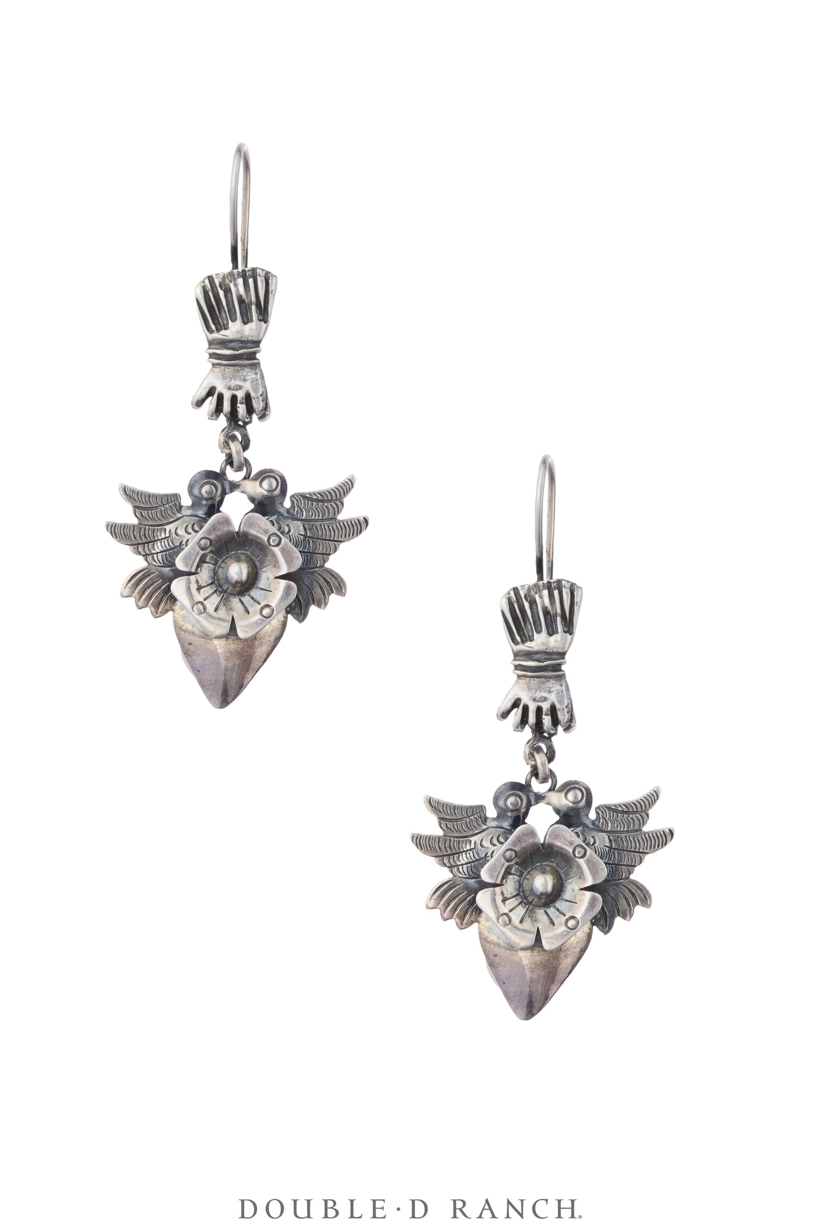Earrings, Federico, Mazahua, Silver, Hallmark, Contemporary, 2376