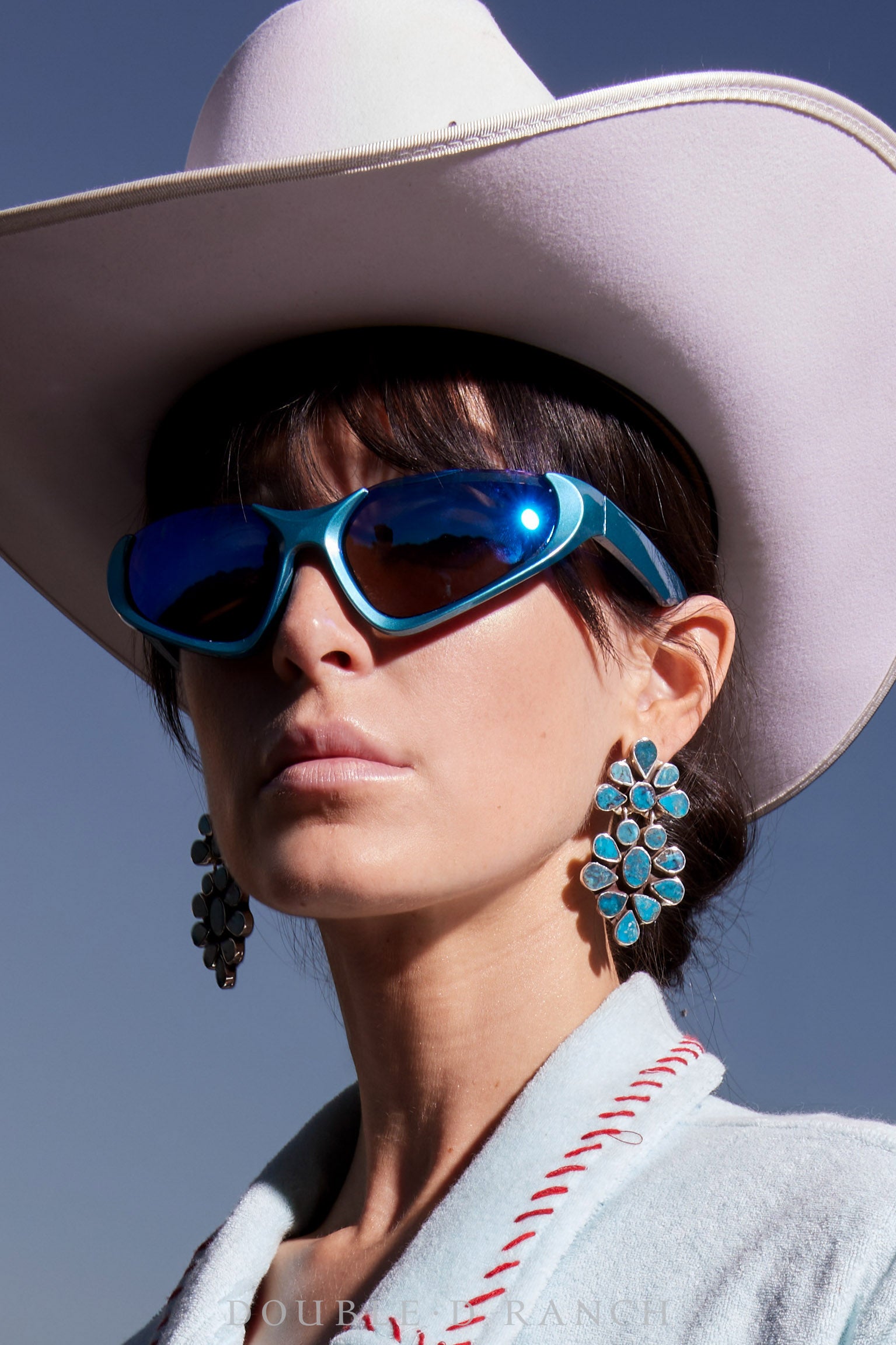 Earrings, Oscar Betz, Triangle, Turquoise, Hallmark, 512T3