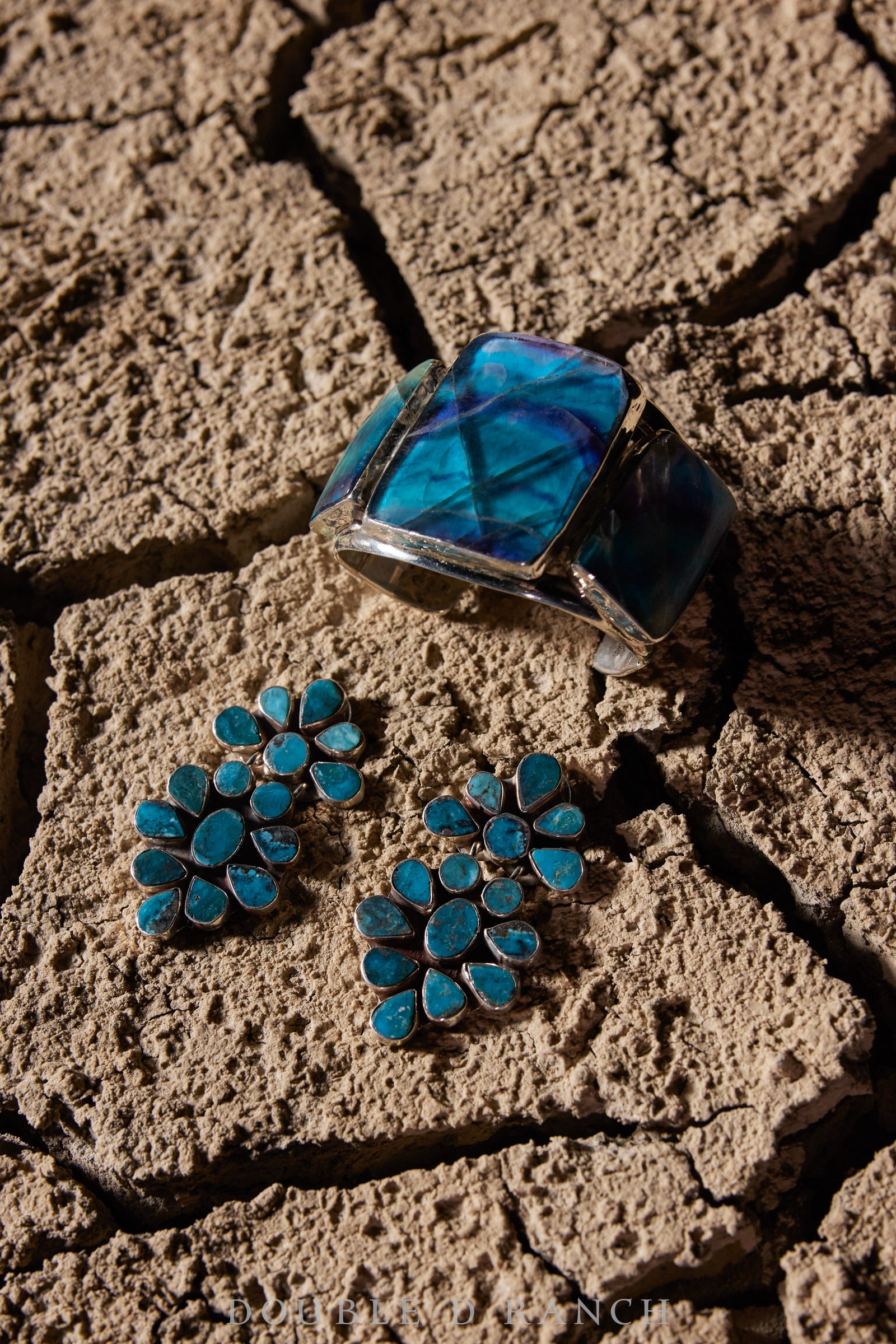 Earrings, Oscar Betz, Triangle, Turquoise, Hallmark, 512T3