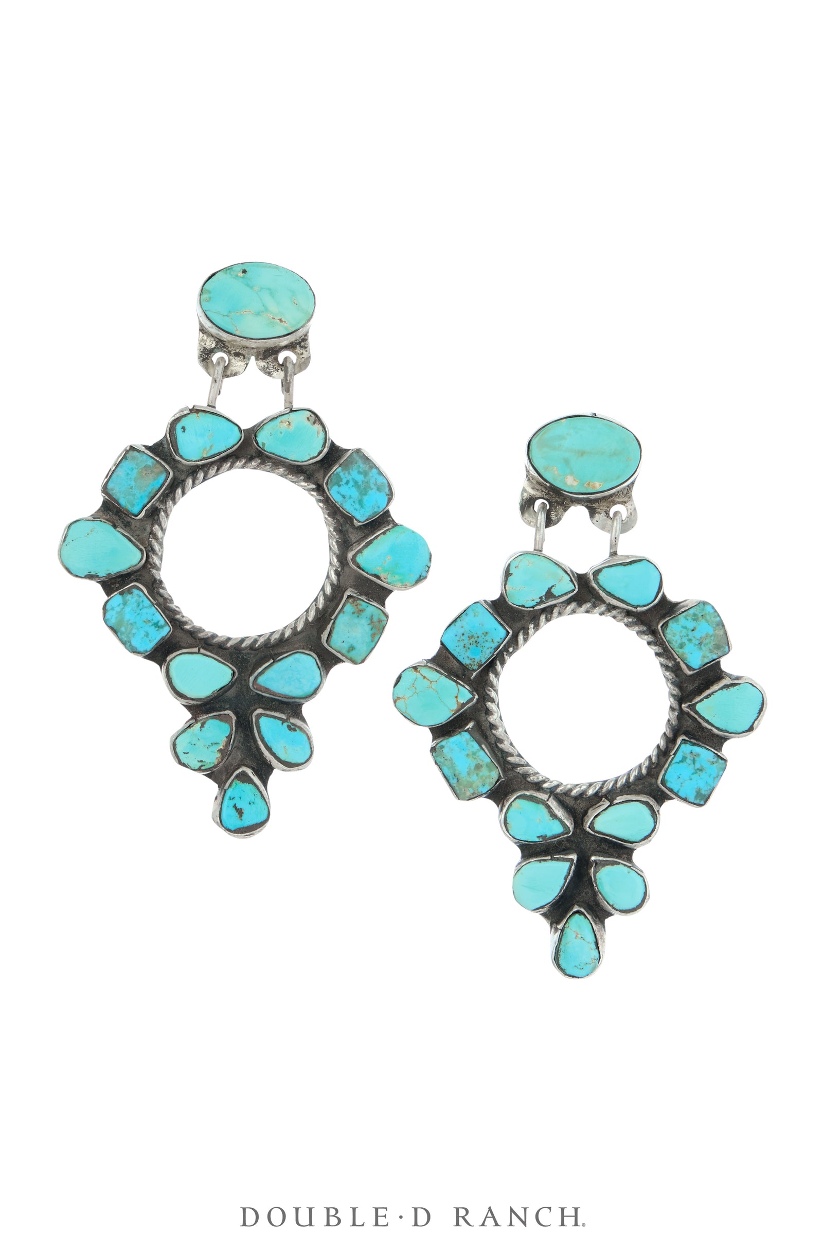 Earrings, Oscar Betz, Unique, Turquoise, Hallmark, 628-T3