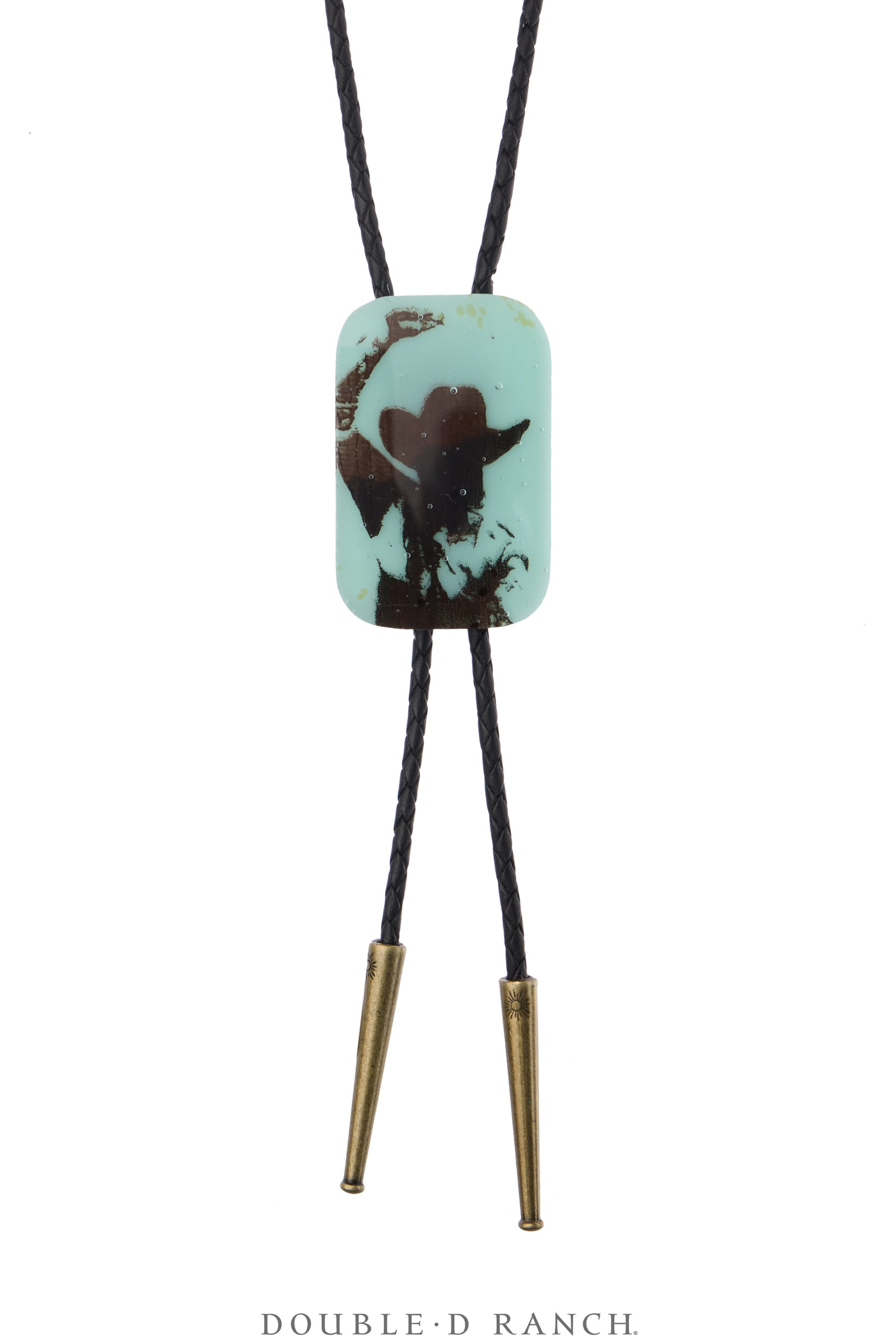 Bolo, Art Glass, Maura Allen Artist, Turquoise Cowgirl, Contemporary, 3766