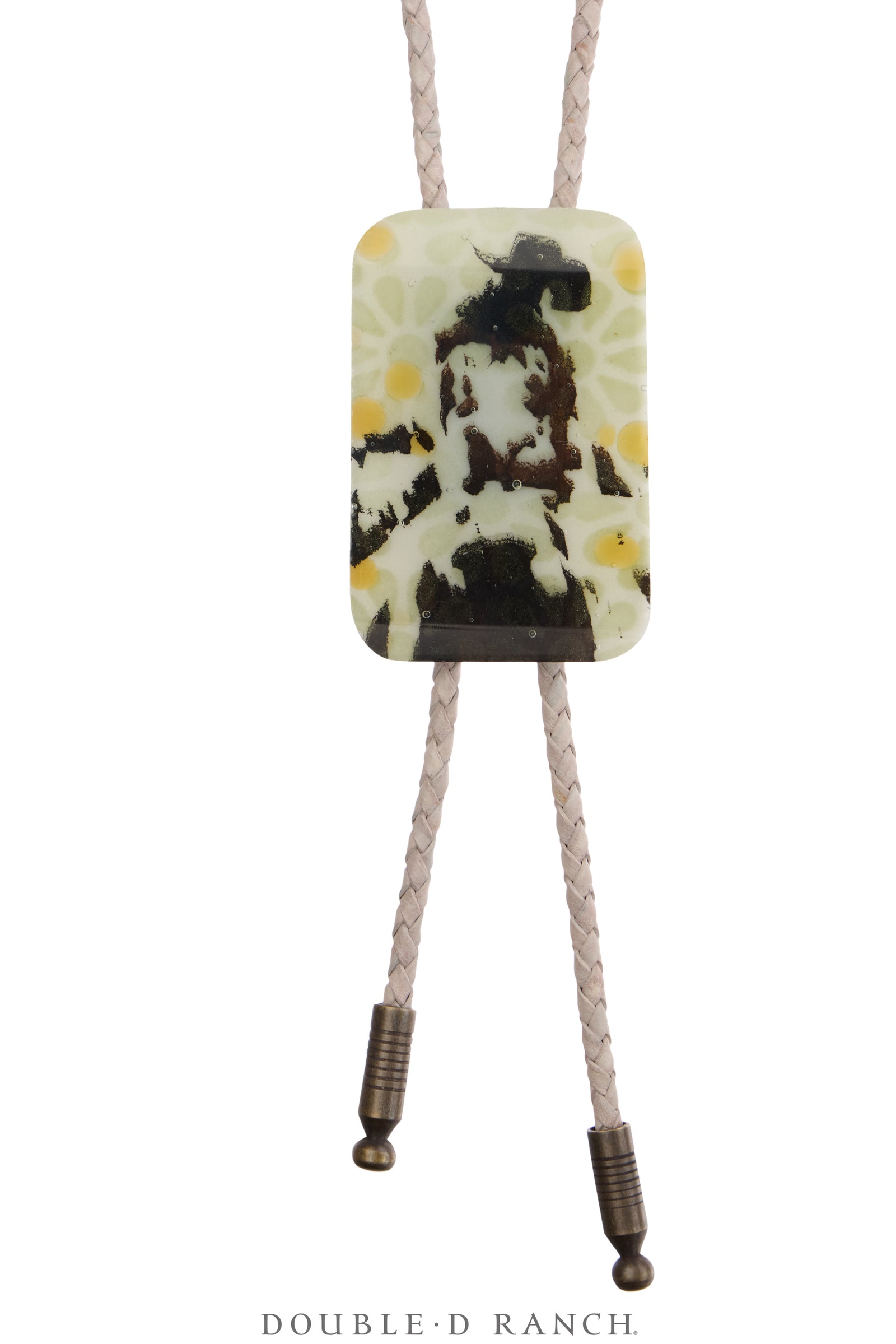 Bolo, Art Glass, Maura Allen Artist, Cowgirl Floral, Contemporary. 3768