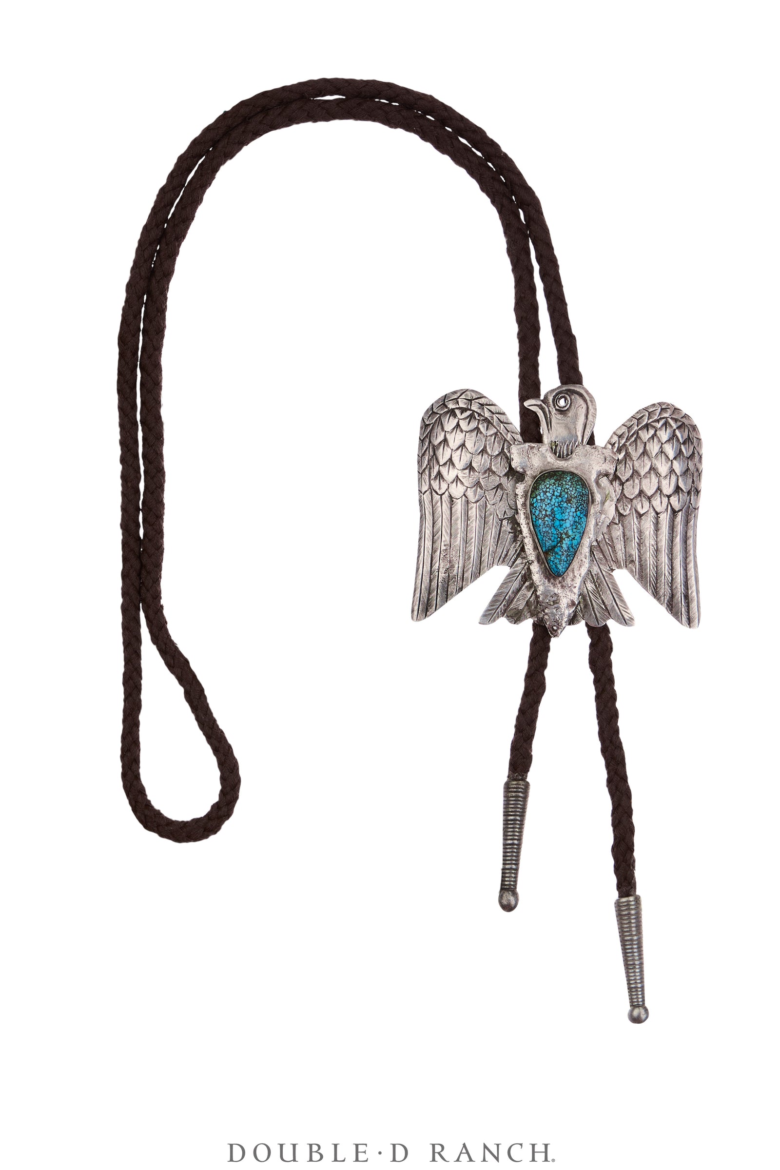 Bolo, Novelty, Turquoise, Eagle With Arrowpoint Shield, Hallmark, Vintage, 3813